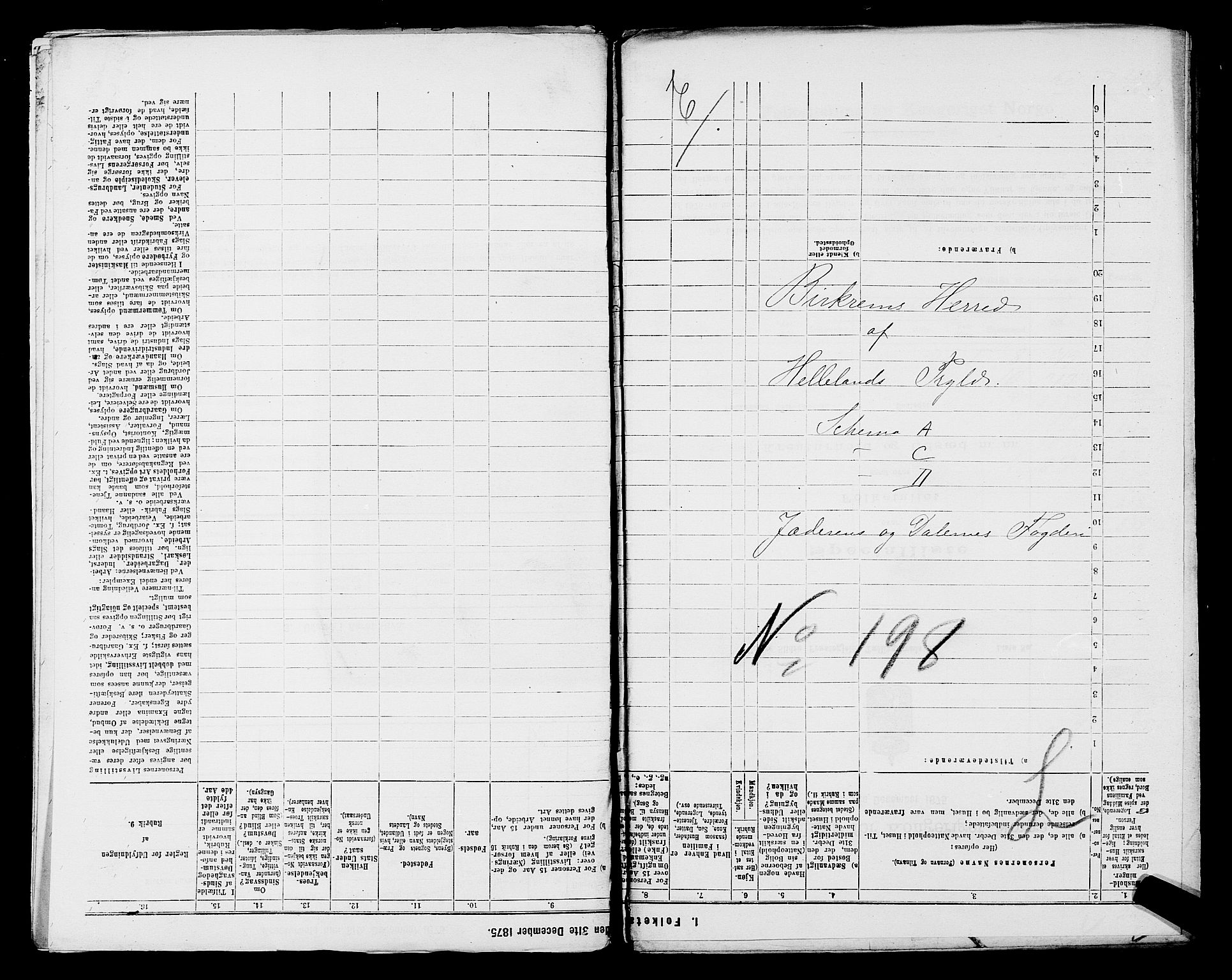 SAST, 1875 census for 1115P Helleland, 1875, p. 29