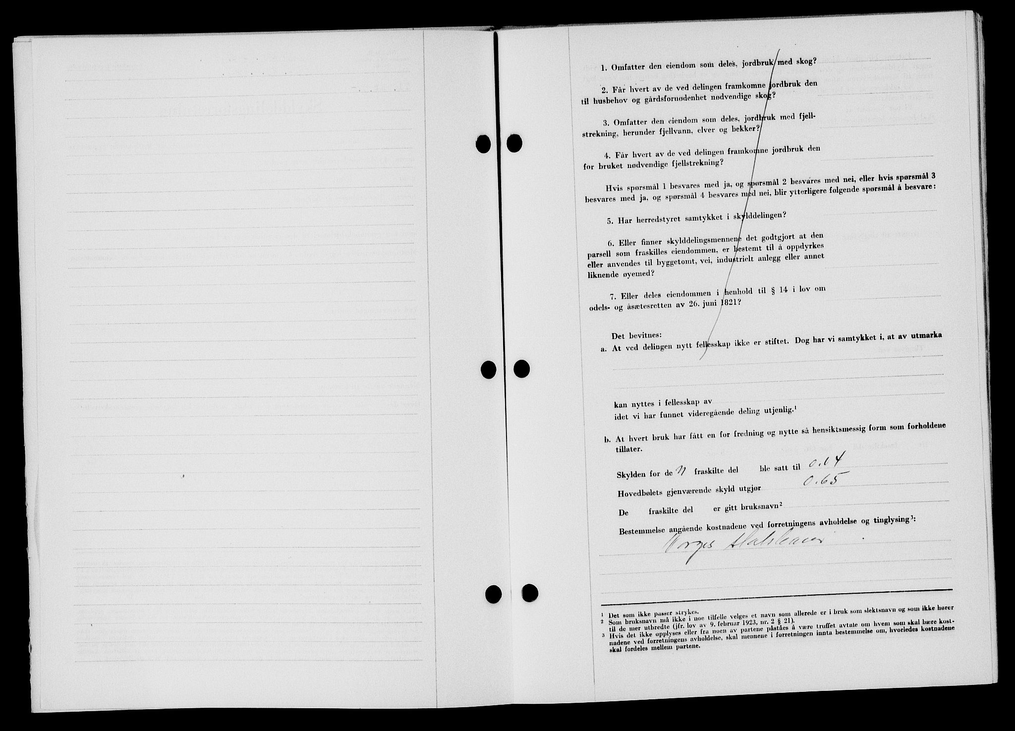 Flekkefjord sorenskriveri, AV/SAK-1221-0001/G/Gb/Gba/L0062: Mortgage book no. A-10, 1947-1947, Diary no: : 646/1947