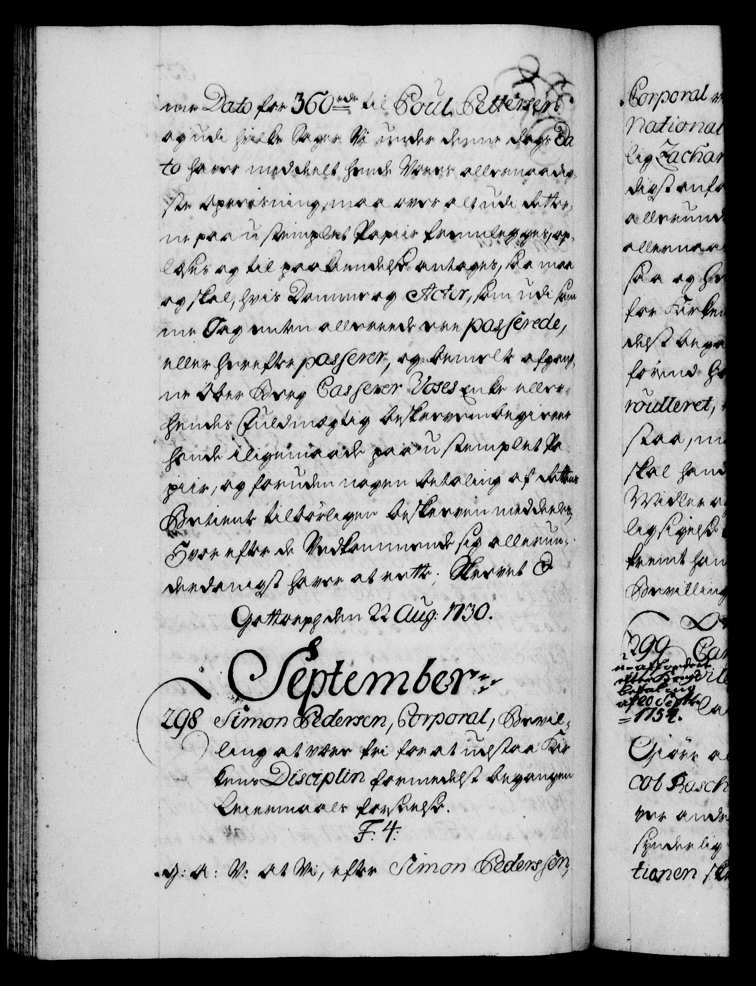 Danske Kanselli 1572-1799, AV/RA-EA-3023/F/Fc/Fca/Fcaa/L0026: Norske registre, 1729-1730, p. 537b