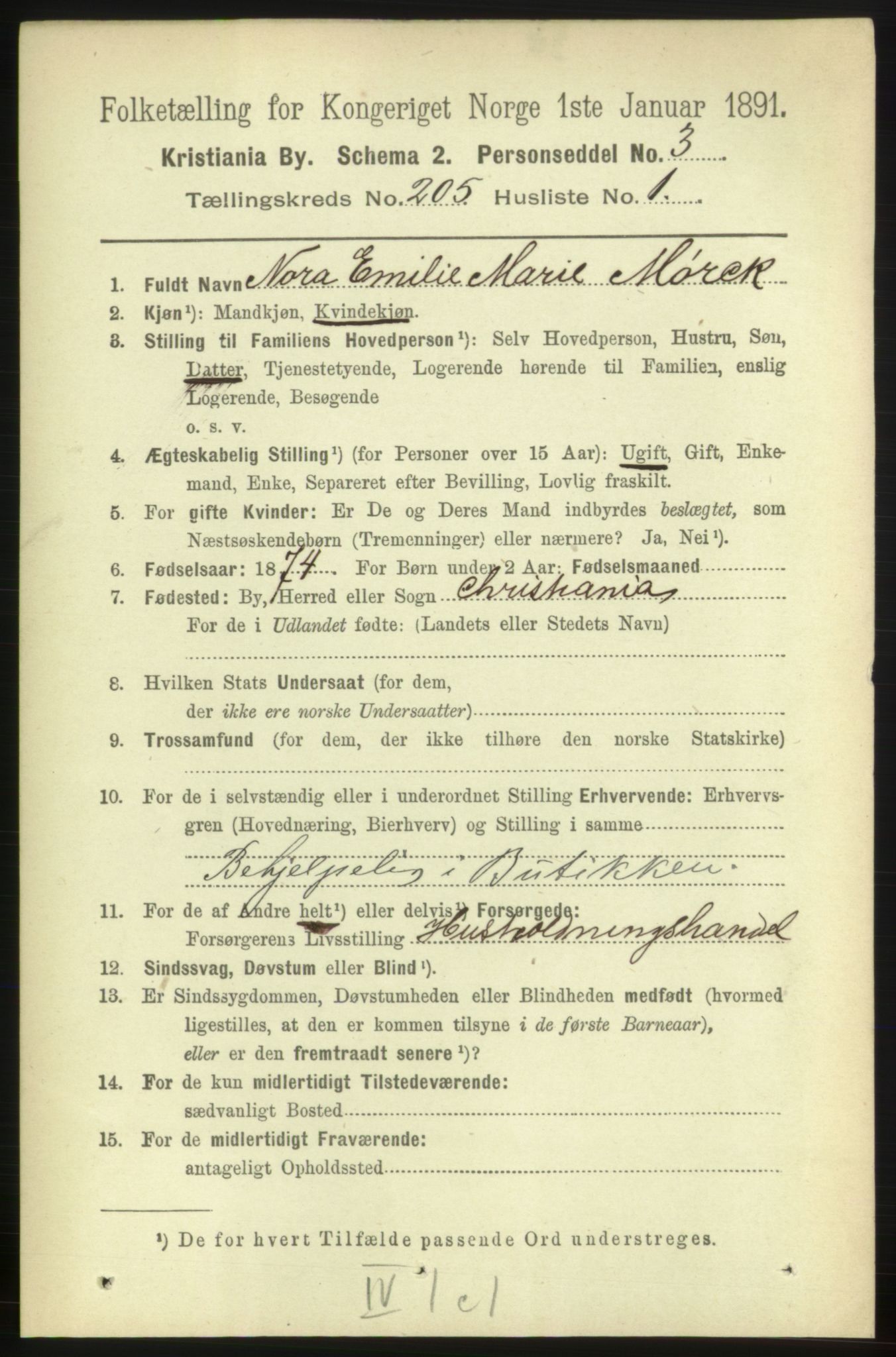 RA, 1891 census for 0301 Kristiania, 1891, p. 123332