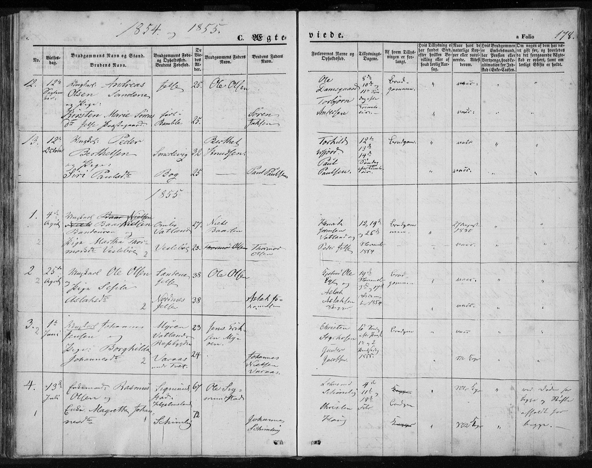 Jelsa sokneprestkontor, SAST/A-101842/01/IV: Parish register (official) no. A 7, 1854-1866, p. 178