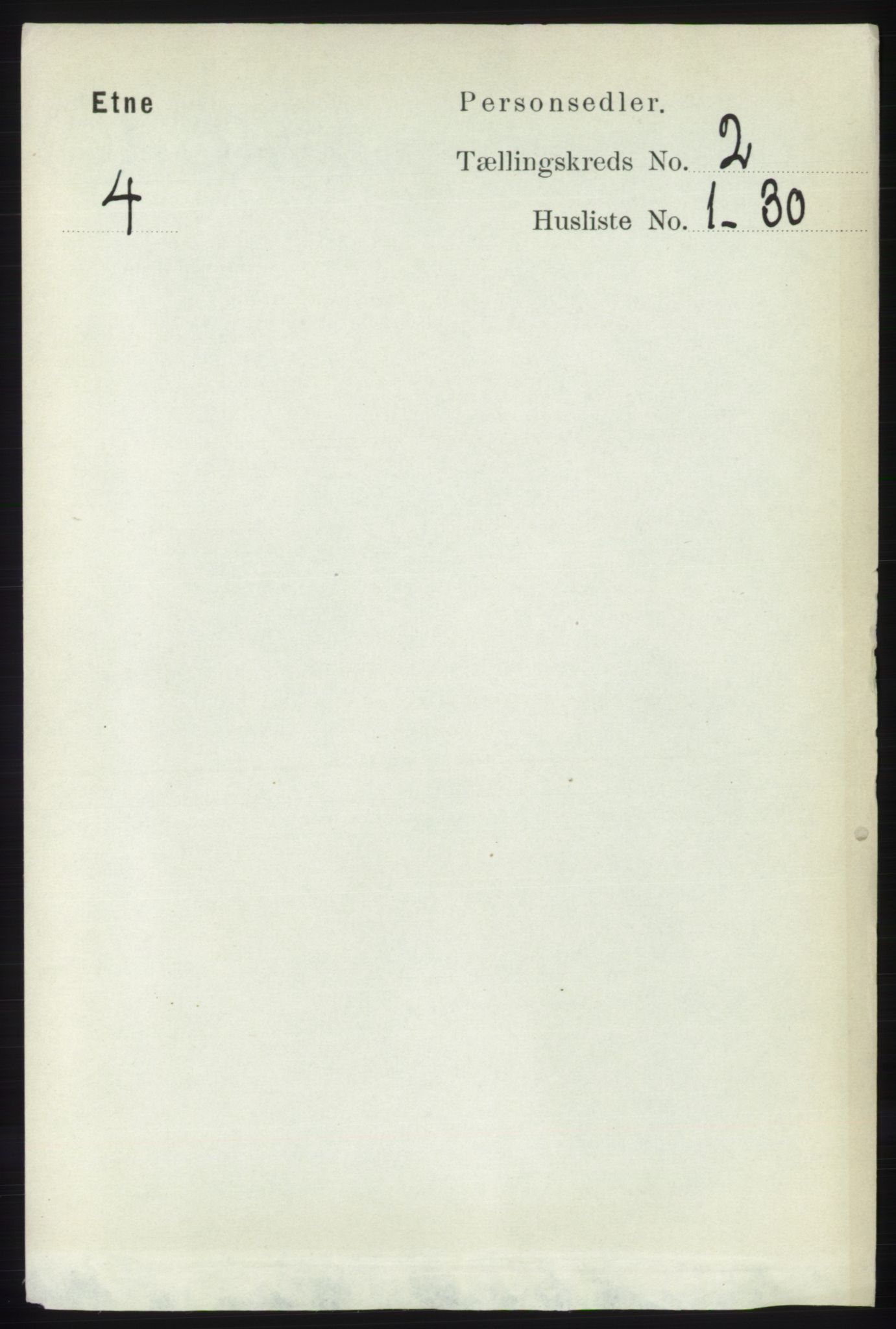 RA, 1891 census for 1211 Etne, 1891, p. 331