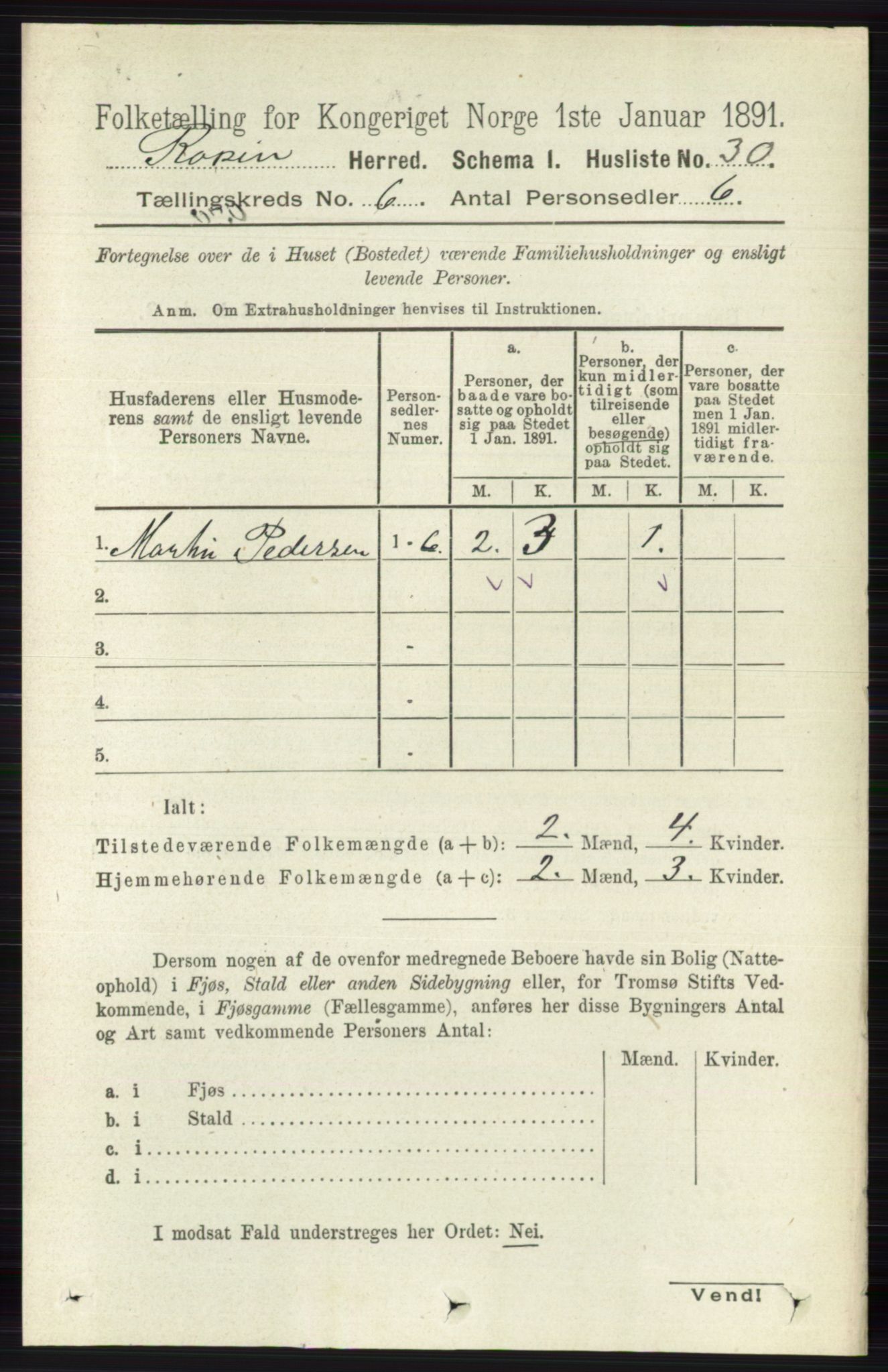 RA, 1891 census for 0627 Røyken, 1891, p. 3572