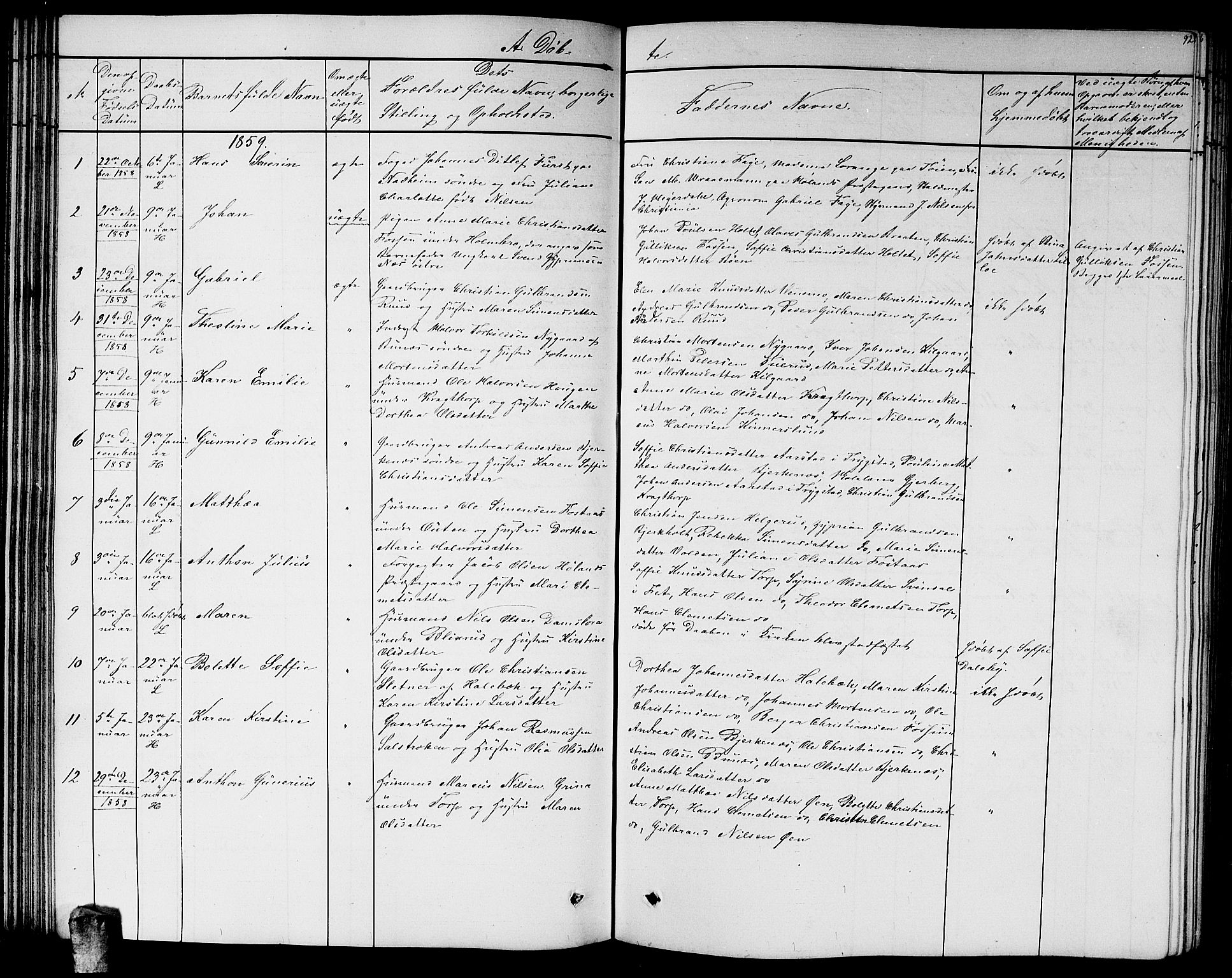 Høland prestekontor Kirkebøker, AV/SAO-A-10346a/G/Ga/L0004: Parish register (copy) no. I 4, 1854-1862, p. 92