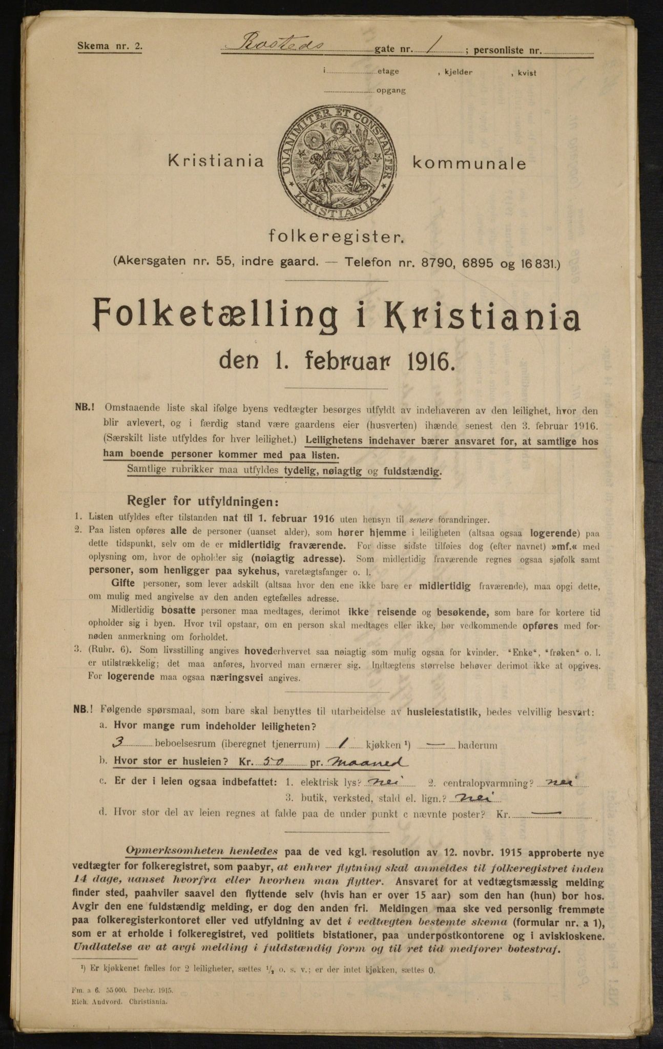 OBA, Municipal Census 1916 for Kristiania, 1916, p. 86343