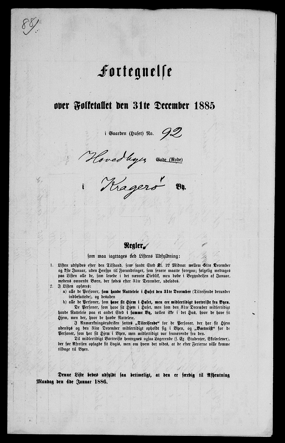 SAKO, 1885 census for 0801 Kragerø, 1885, p. 1207