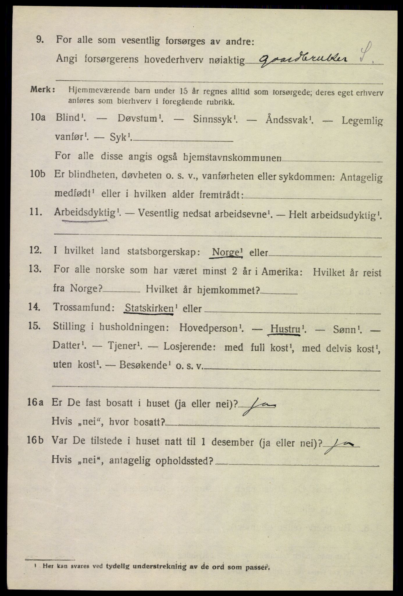 SAK, 1920 census for Konsmo, 1920, p. 1135