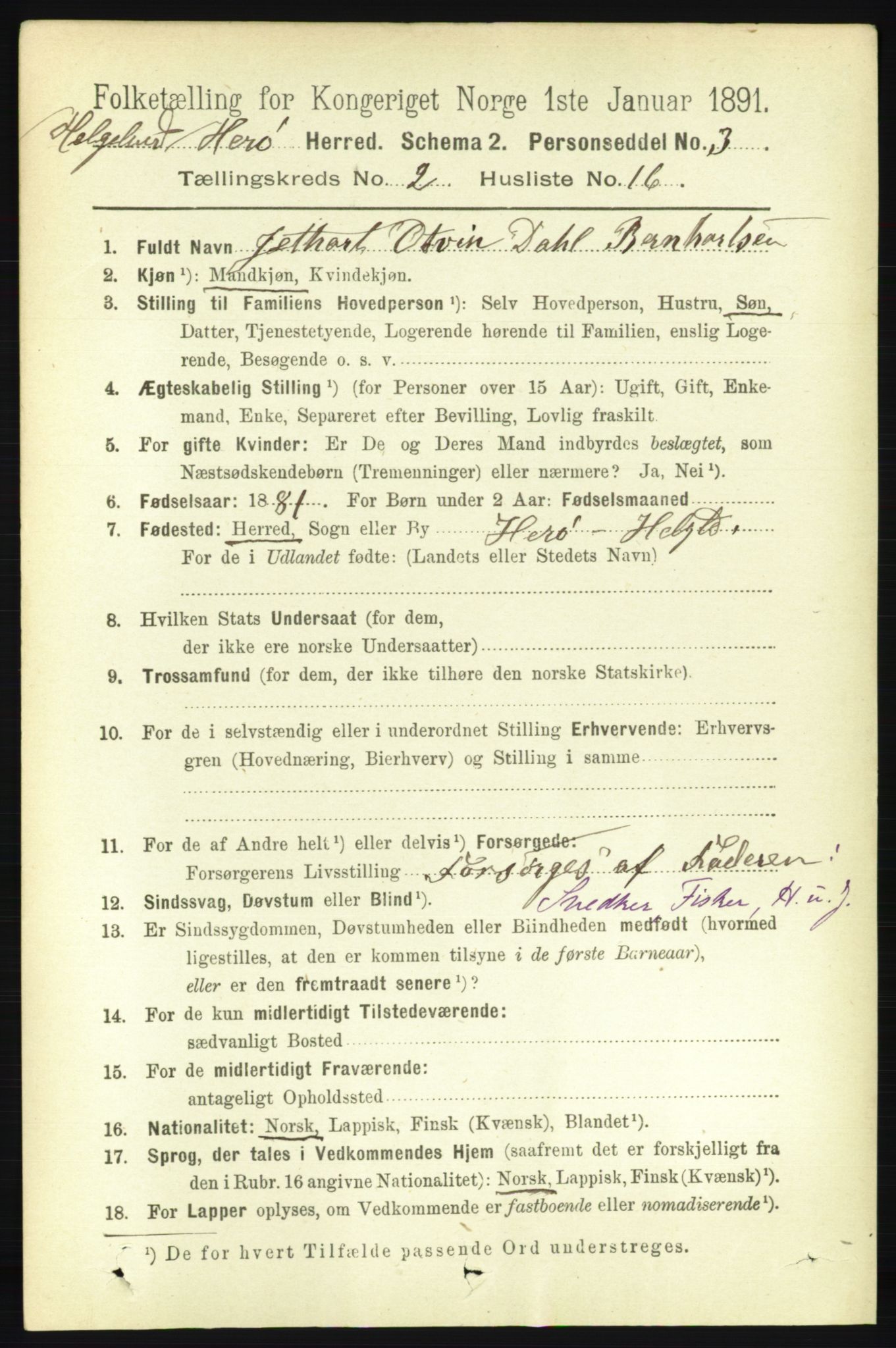 RA, 1891 census for 1818 Herøy, 1891, p. 360