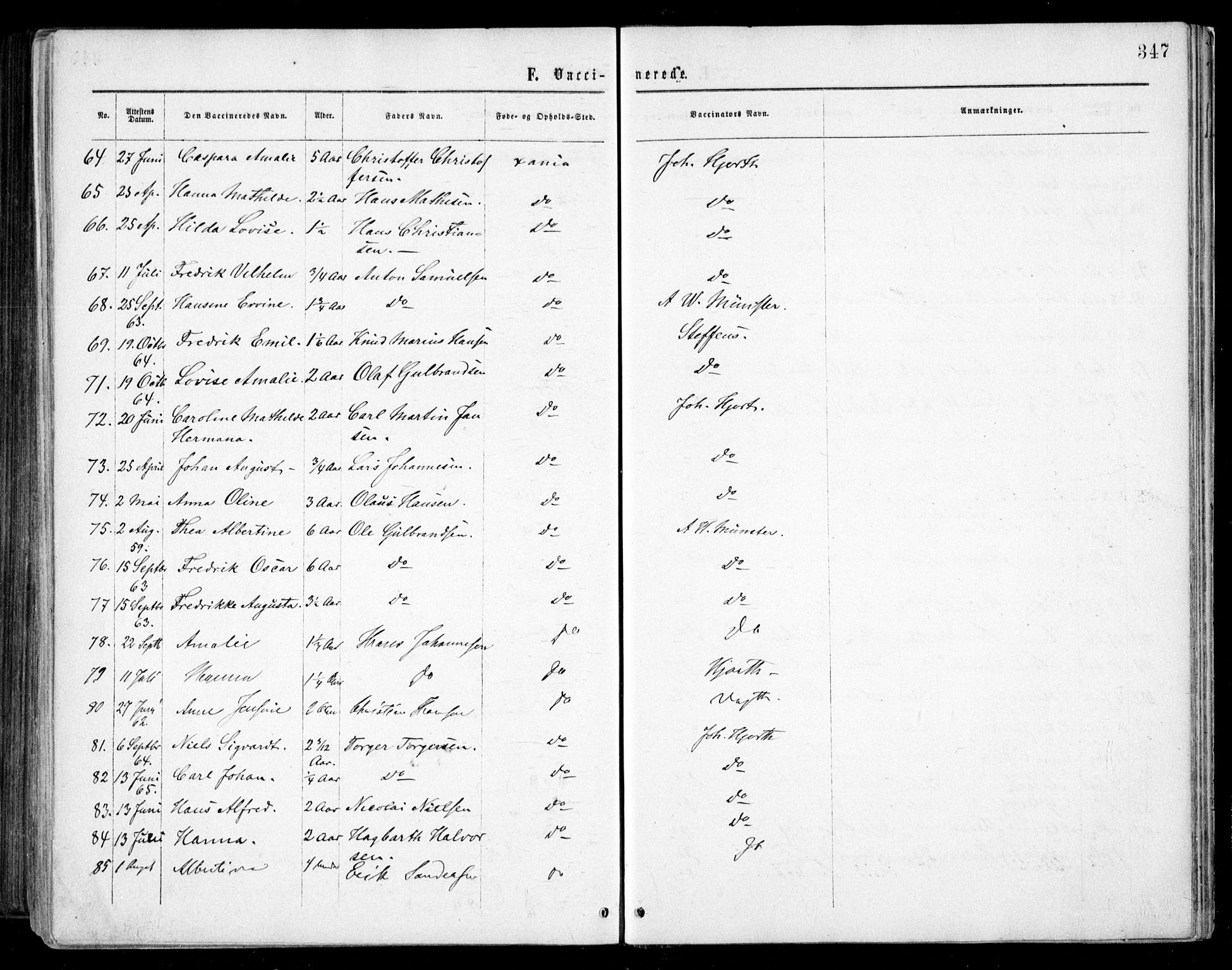 Grønland prestekontor Kirkebøker, AV/SAO-A-10848/F/Fa/L0002: Parish register (official) no. 2, 1862-1868, p. 347