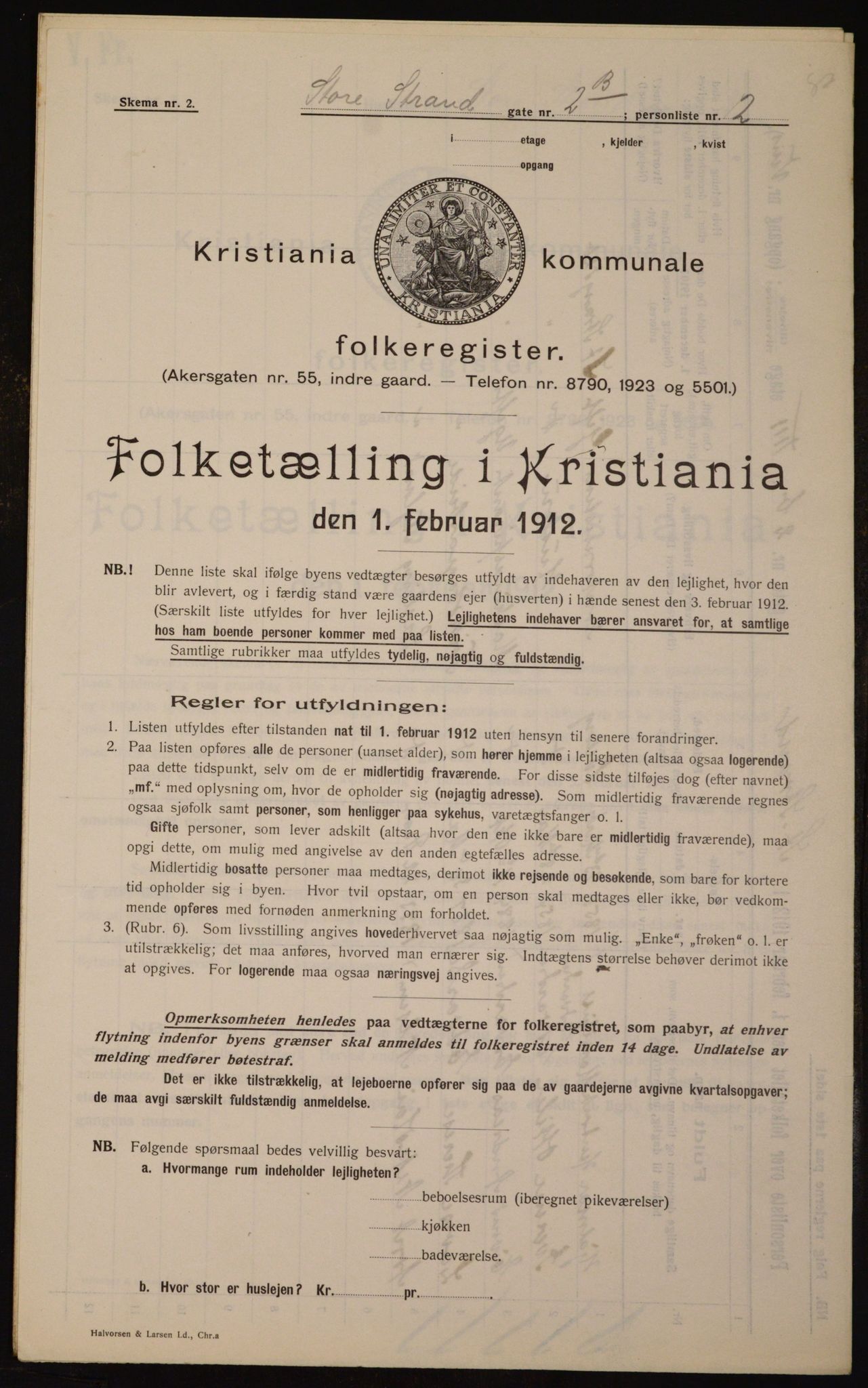 OBA, Municipal Census 1912 for Kristiania, 1912, p. 102912