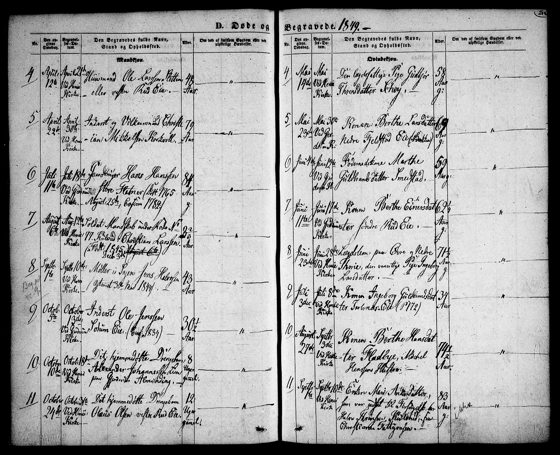 Gjerdrum prestekontor Kirkebøker, AV/SAO-A-10412b/F/Fa/L0006: Parish register (official) no. I 6, 1845-1856, p. 212