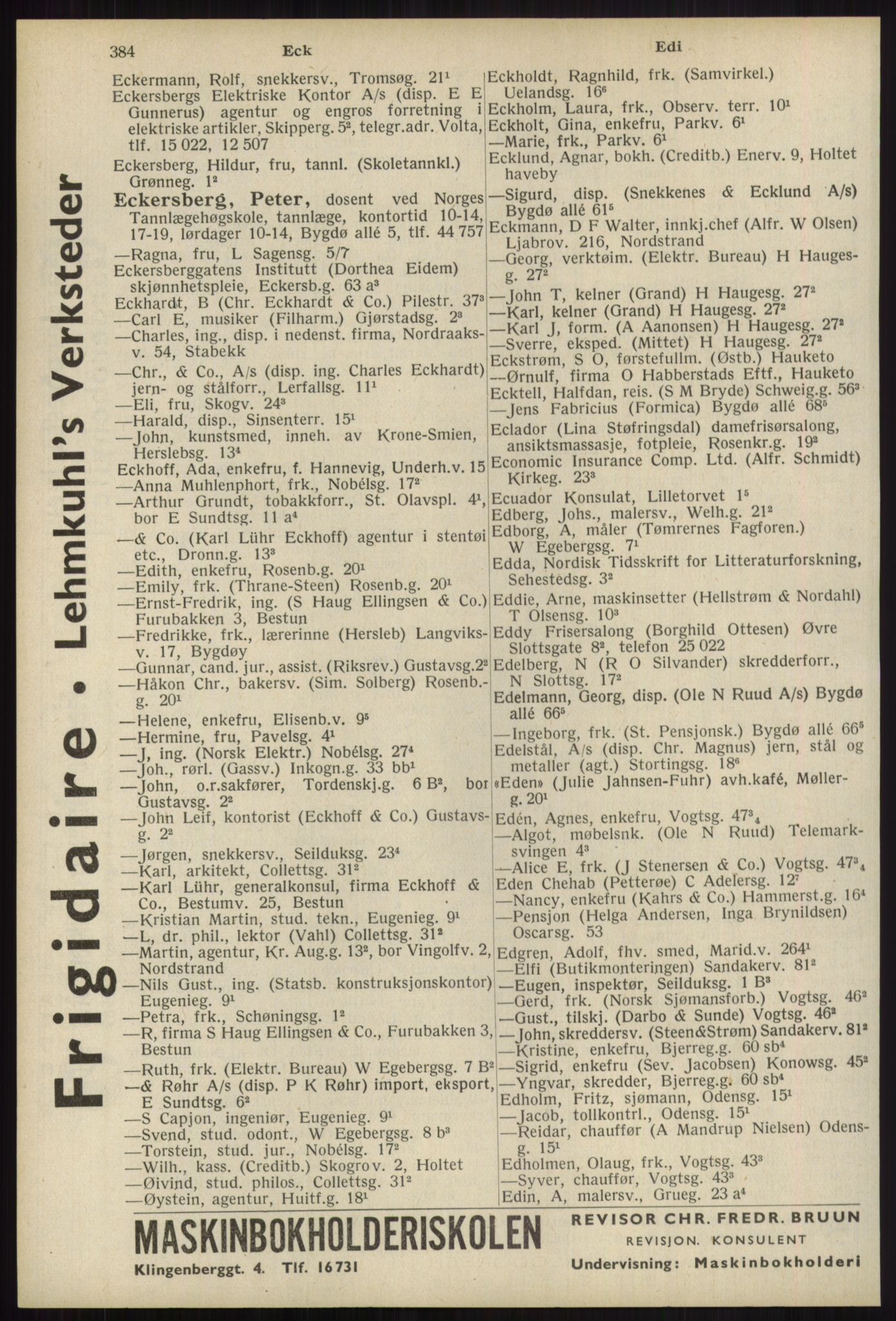 Kristiania/Oslo adressebok, PUBL/-, 1939, p. 384