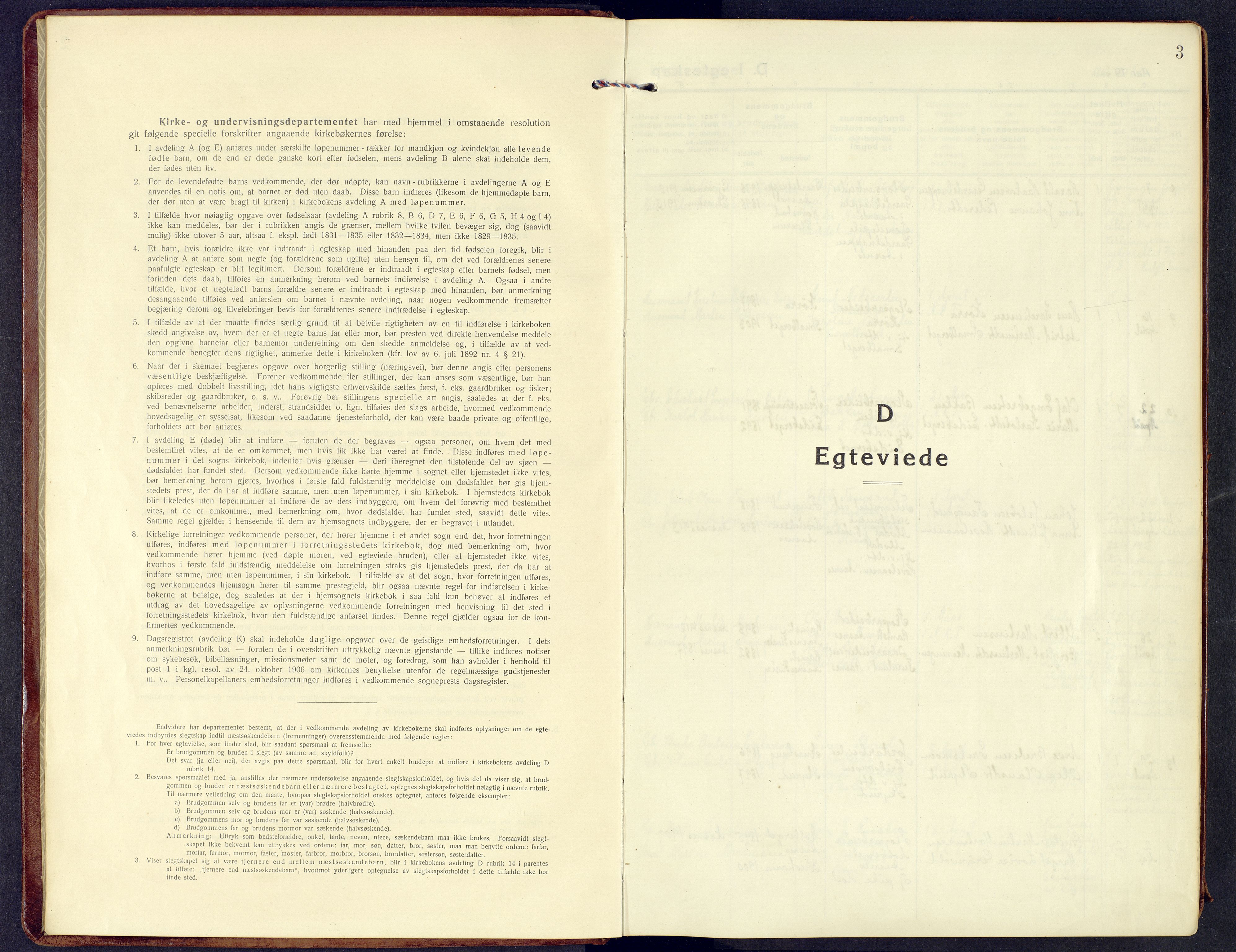 Våler prestekontor, Hedmark, SAH/PREST-040/H/Ha/Haa/L0011: Parish register (official) no. 11, 1919-1933, p. 3