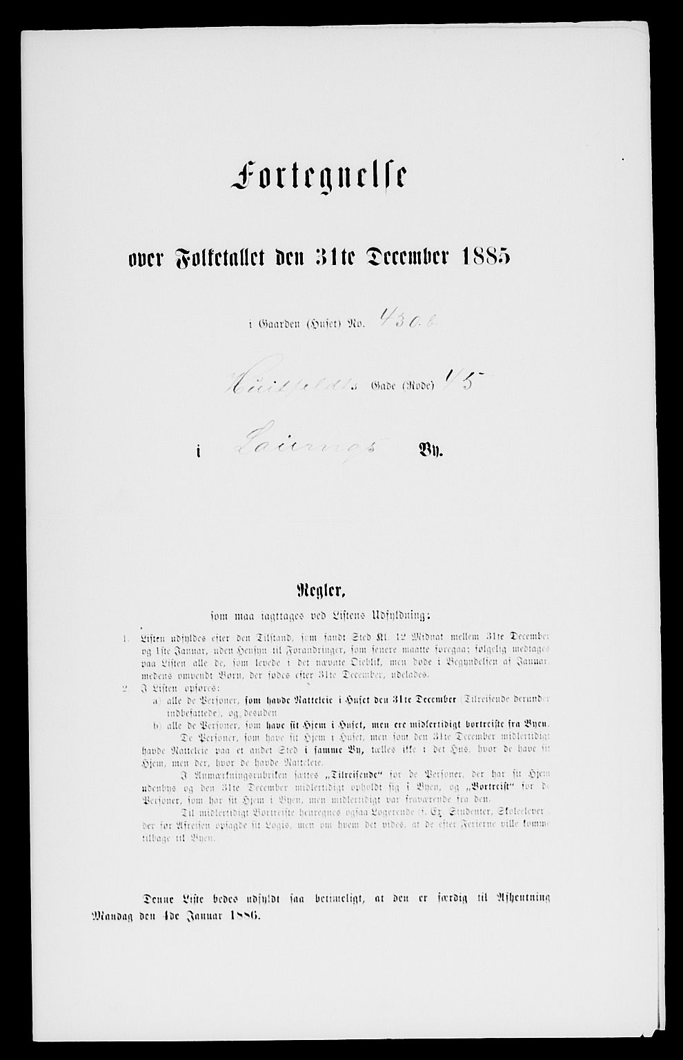 SAKO, 1885 census for 0707 Larvik, 1885, p. 1219