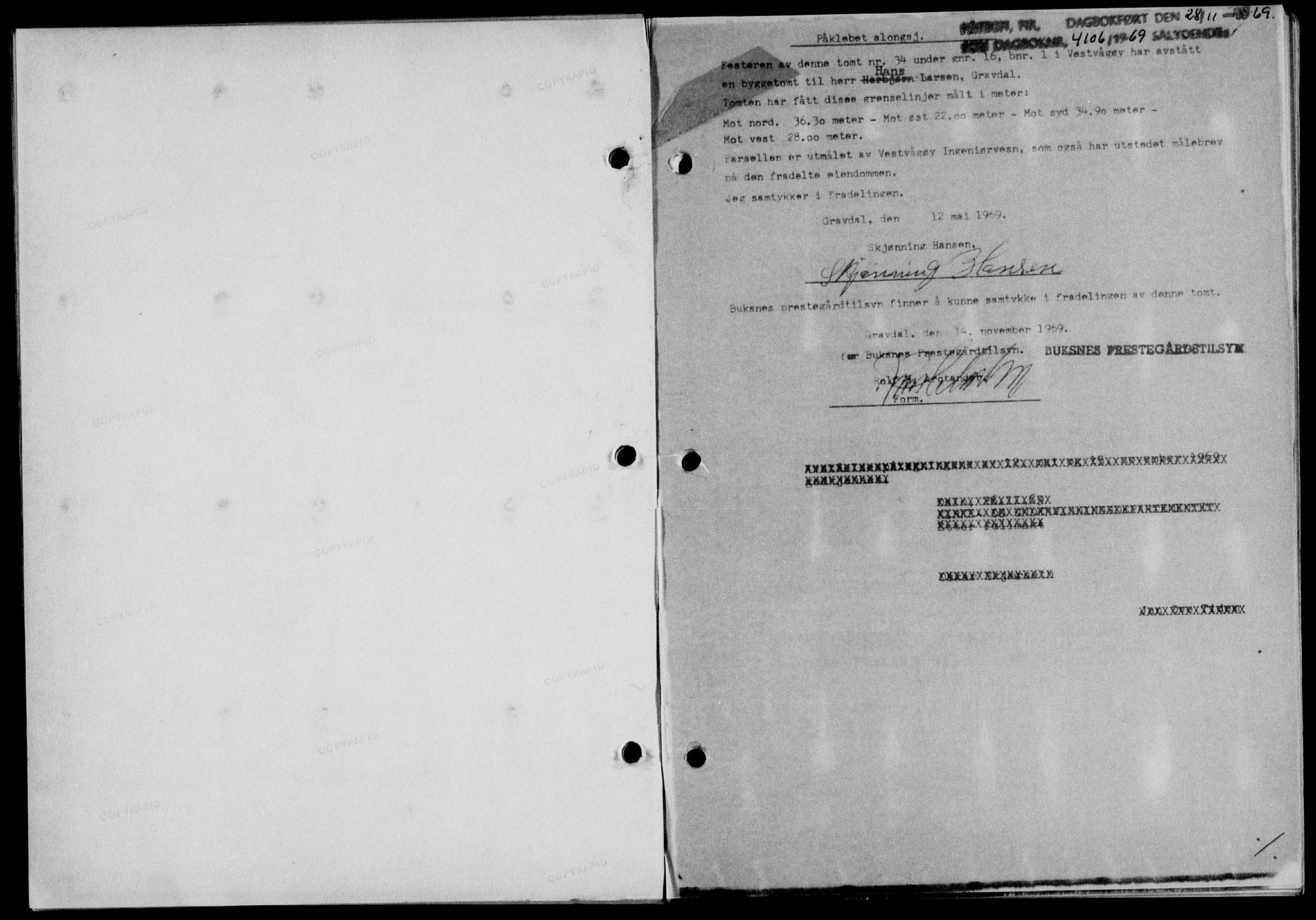 Lofoten sorenskriveri, SAT/A-0017/1/2/2C/L0003a: Mortgage book no. 3a, 1937-1938, Diary no: : 4106/1969