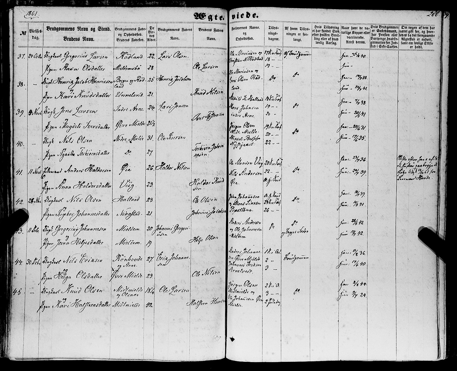 Haus sokneprestembete, SAB/A-75601/H/Haa: Parish register (official) no. A 17, 1858-1870, p. 280
