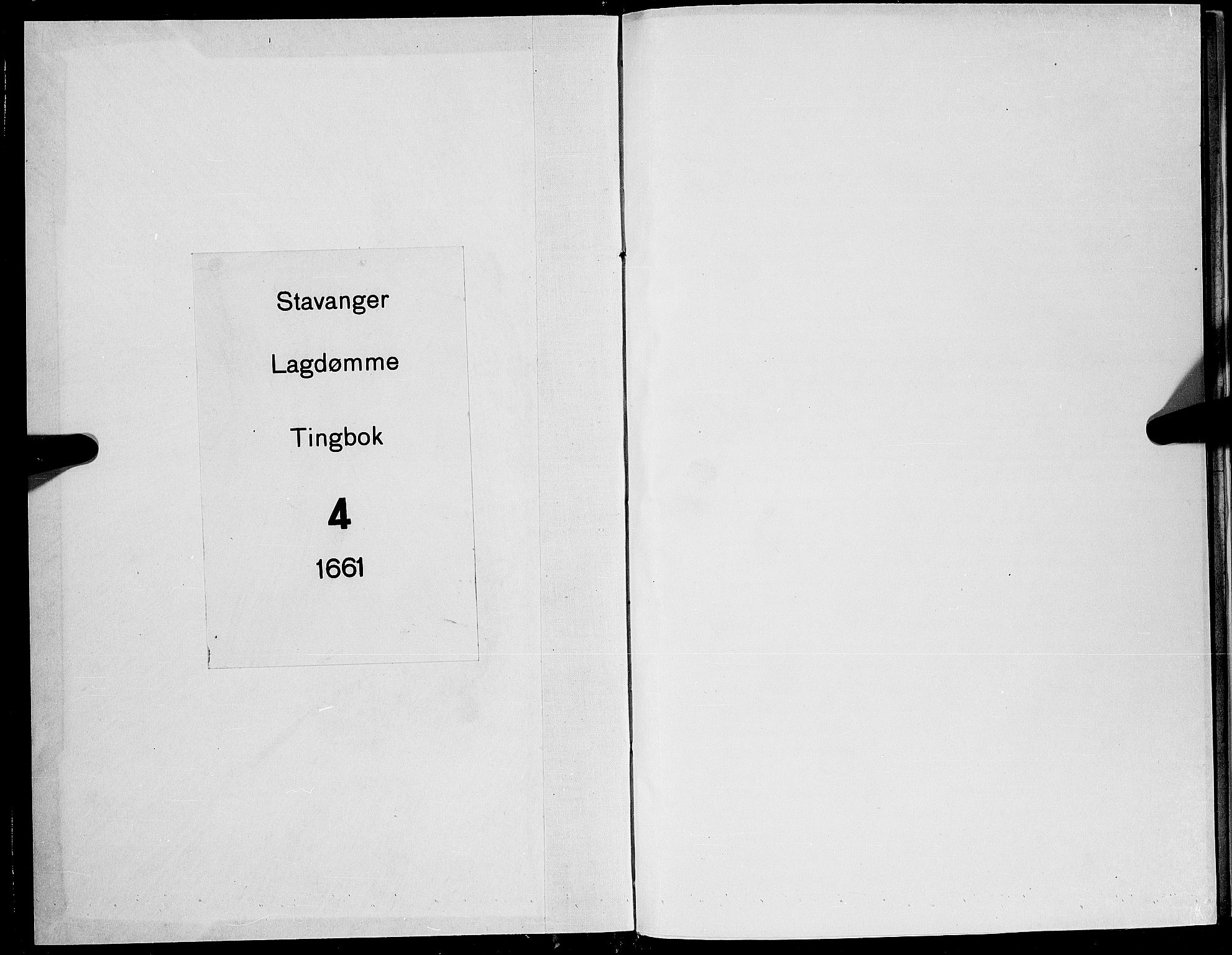 Stavanger lagting, AV/SAST-A-101420/Oa/L0004: Tingbok, 1661