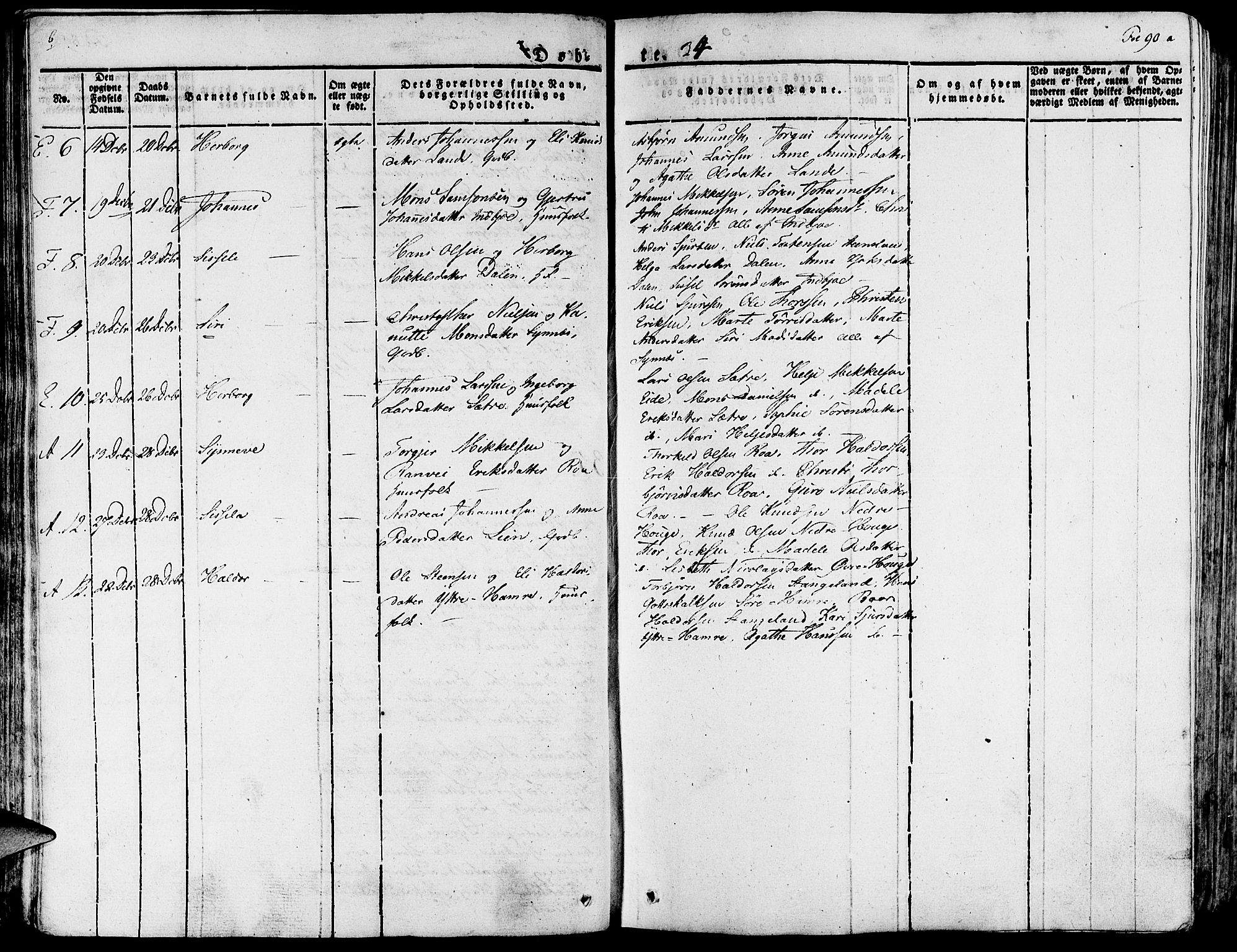 Fjelberg sokneprestembete, SAB/A-75201/H/Haa: Parish register (official) no. A 5, 1822-1834, p. 90