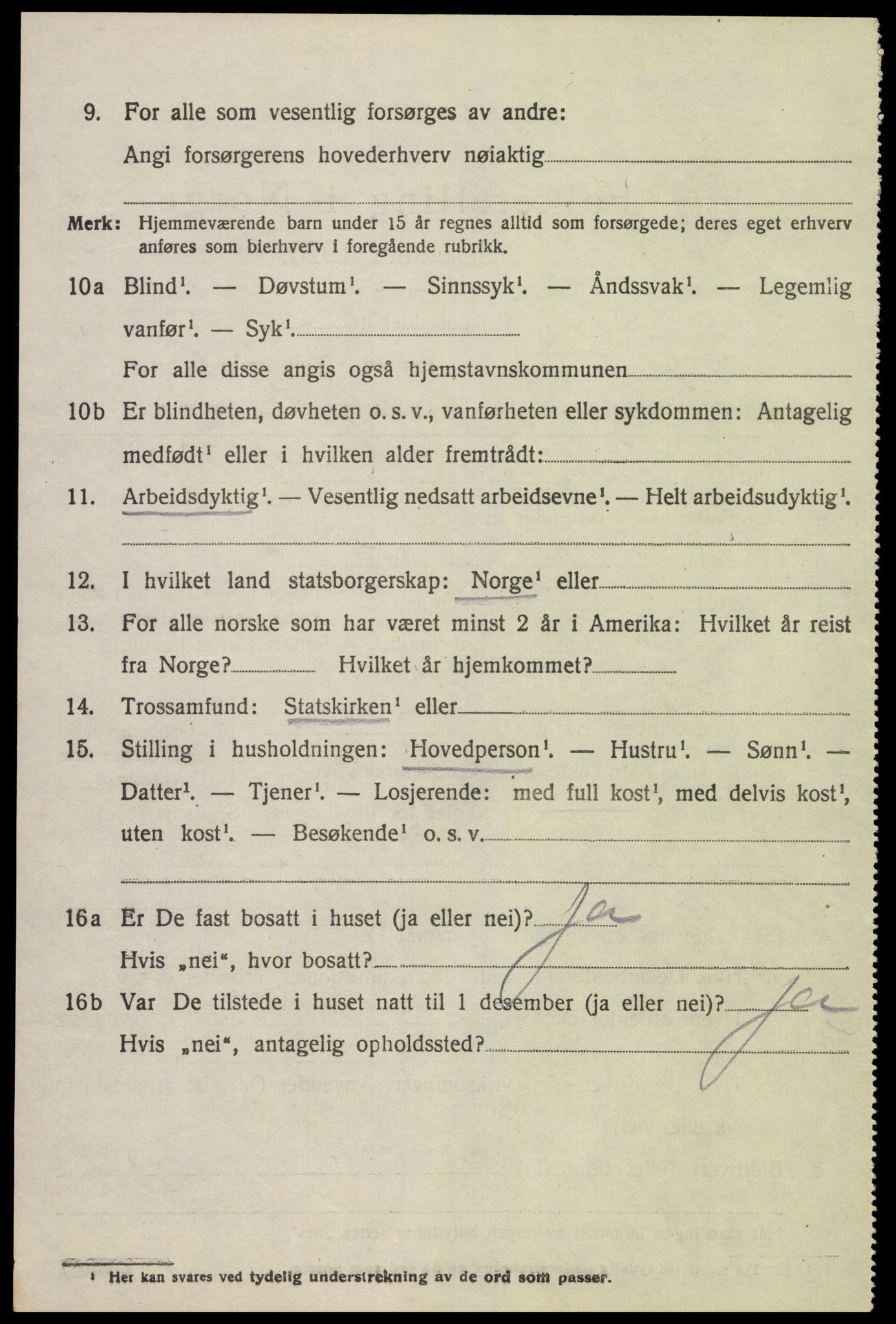 SAK, 1920 census for Kvinesdal, 1920, p. 1830