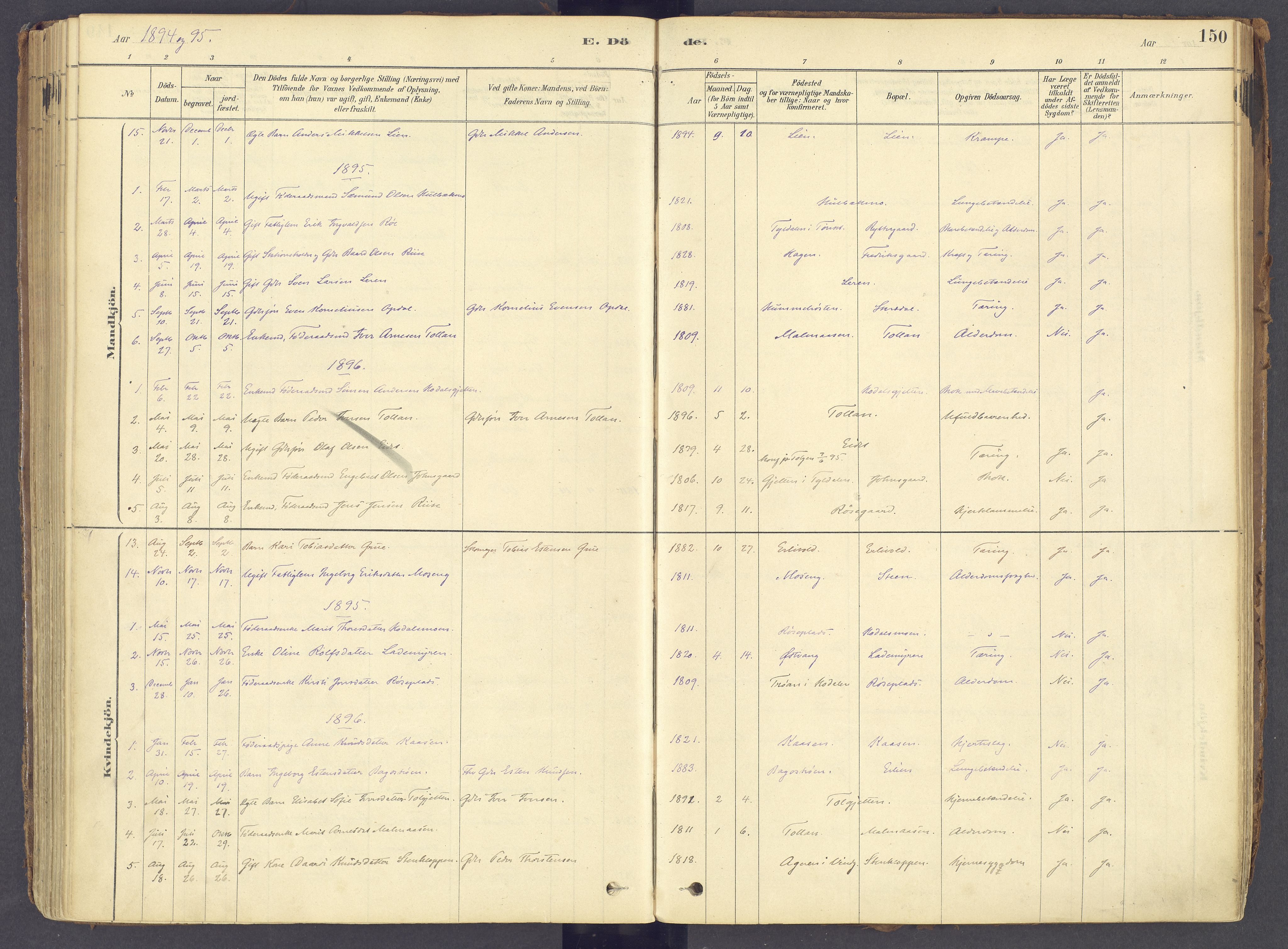 Tolga prestekontor, AV/SAH-PREST-062/K/L0011: Parish register (official) no. 11, 1877-1920, p. 150