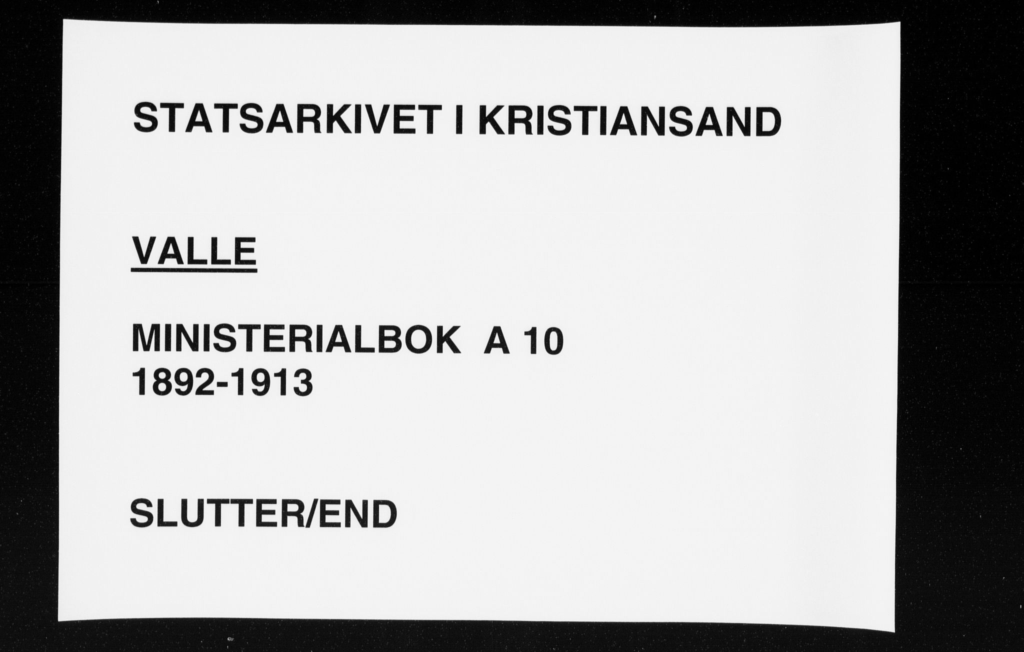 Sør-Audnedal sokneprestkontor, AV/SAK-1111-0039/F/Fa/Fab/L0010: Parish register (official) no. A 10, 1892-1913