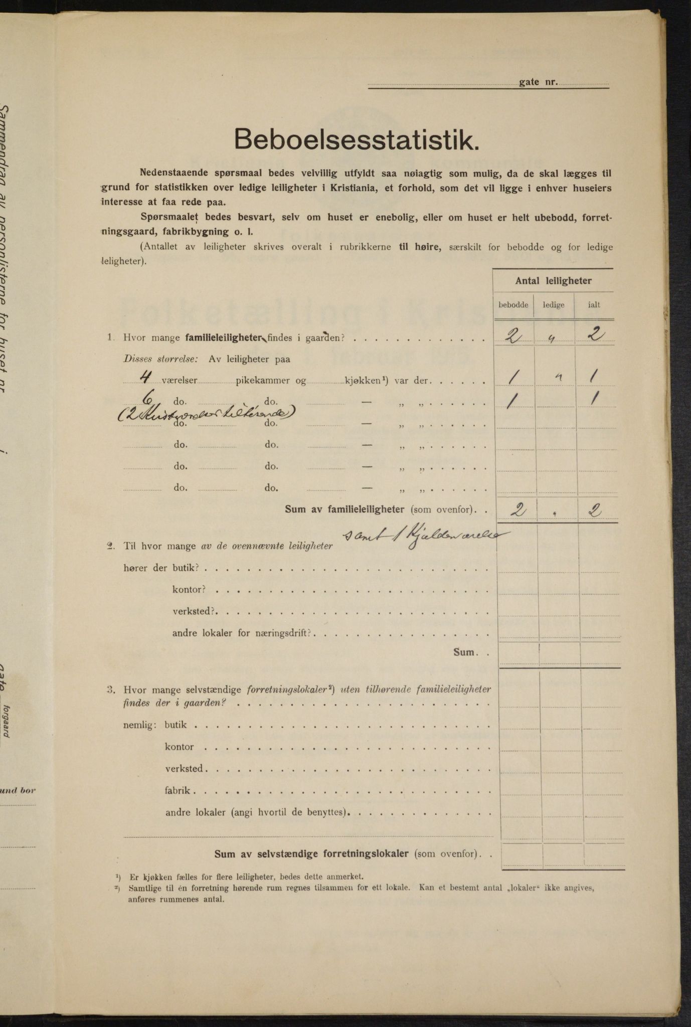 OBA, Municipal Census 1915 for Kristiania, 1915, p. 46874