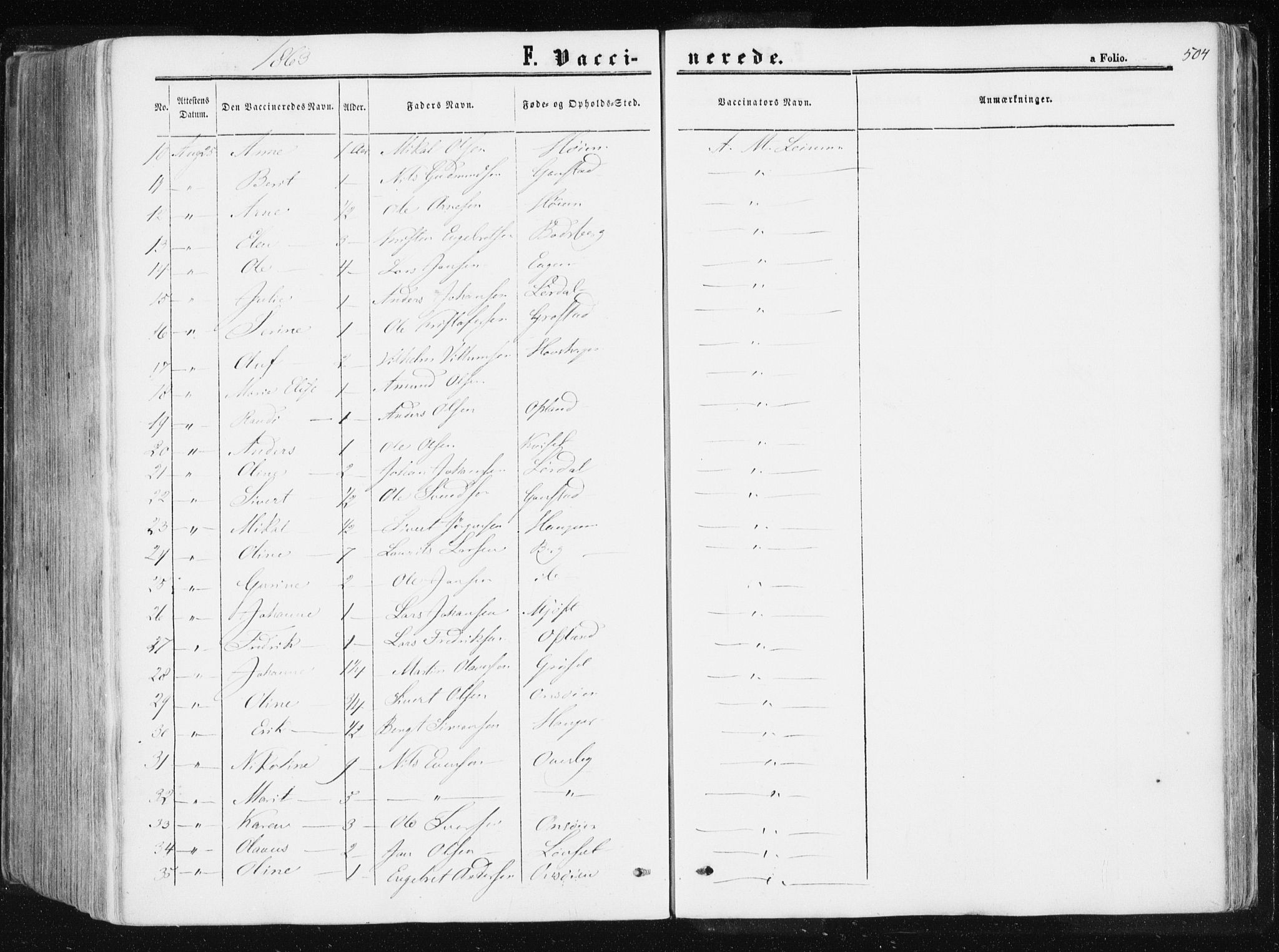 Ministerialprotokoller, klokkerbøker og fødselsregistre - Sør-Trøndelag, SAT/A-1456/612/L0377: Parish register (official) no. 612A09, 1859-1877, p. 504