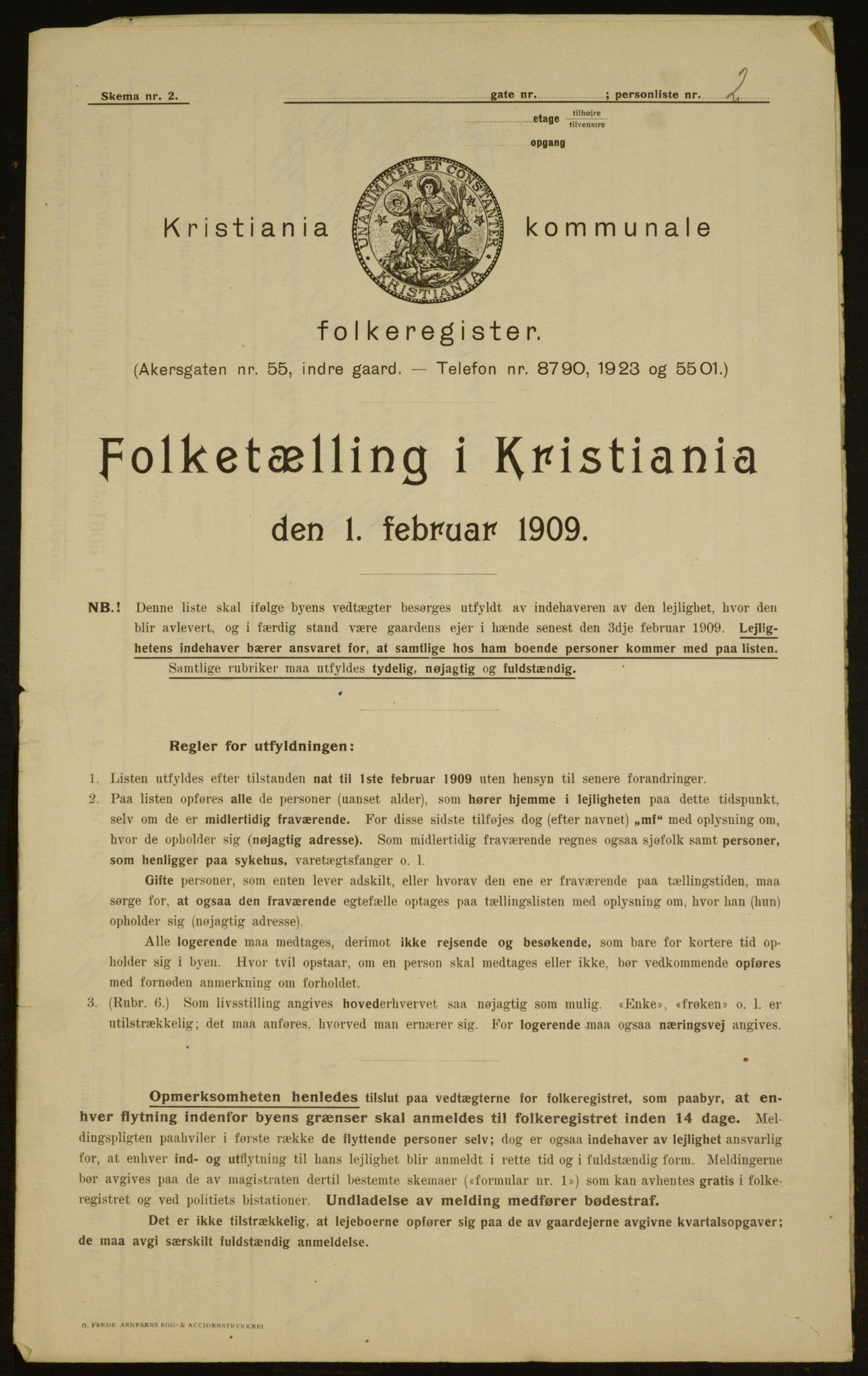 OBA, Municipal Census 1909 for Kristiania, 1909, p. 103315