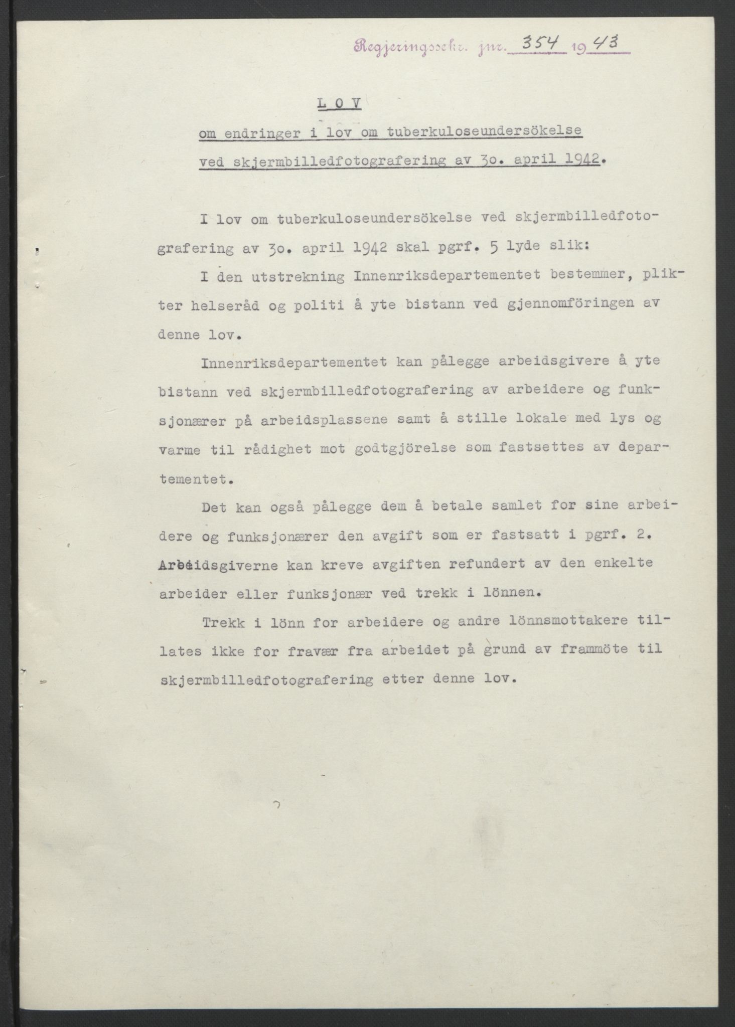 NS-administrasjonen 1940-1945 (Statsrådsekretariatet, de kommisariske statsråder mm), AV/RA-S-4279/D/Db/L0099: Lover, 1943, p. 678