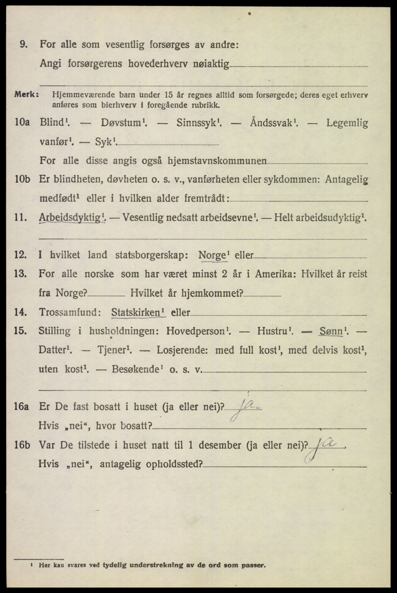 SAH, 1920 census for Fåberg, 1920, p. 2241