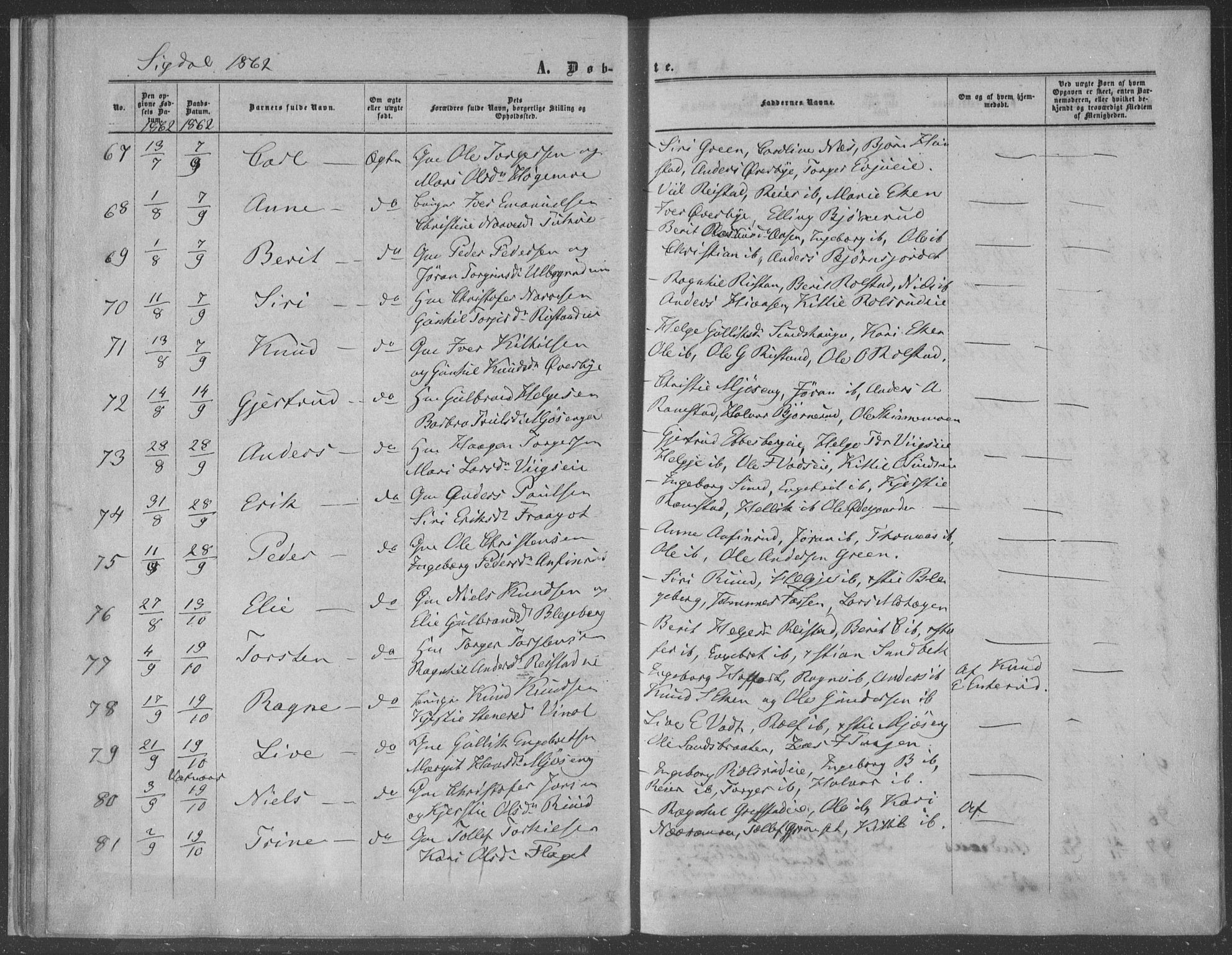 Sigdal kirkebøker, AV/SAKO-A-245/F/Fa/L0009a: Parish register (official) no. I 9A, 1860-1871, p. 19