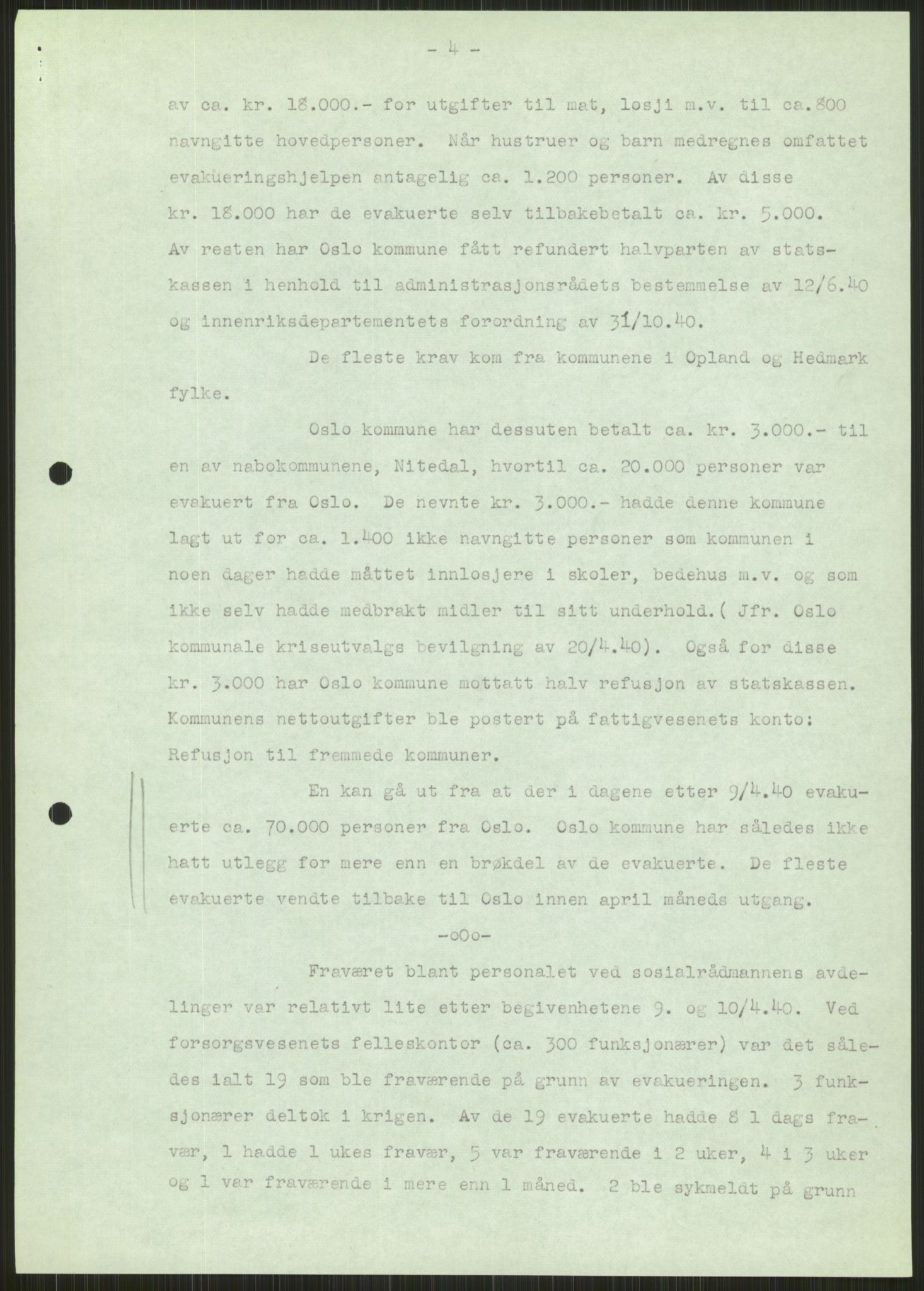 Forsvaret, Forsvarets krigshistoriske avdeling, AV/RA-RAFA-2017/Y/Ya/L0013: II-C-11-31 - Fylkesmenn.  Rapporter om krigsbegivenhetene 1940., 1940, p. 635