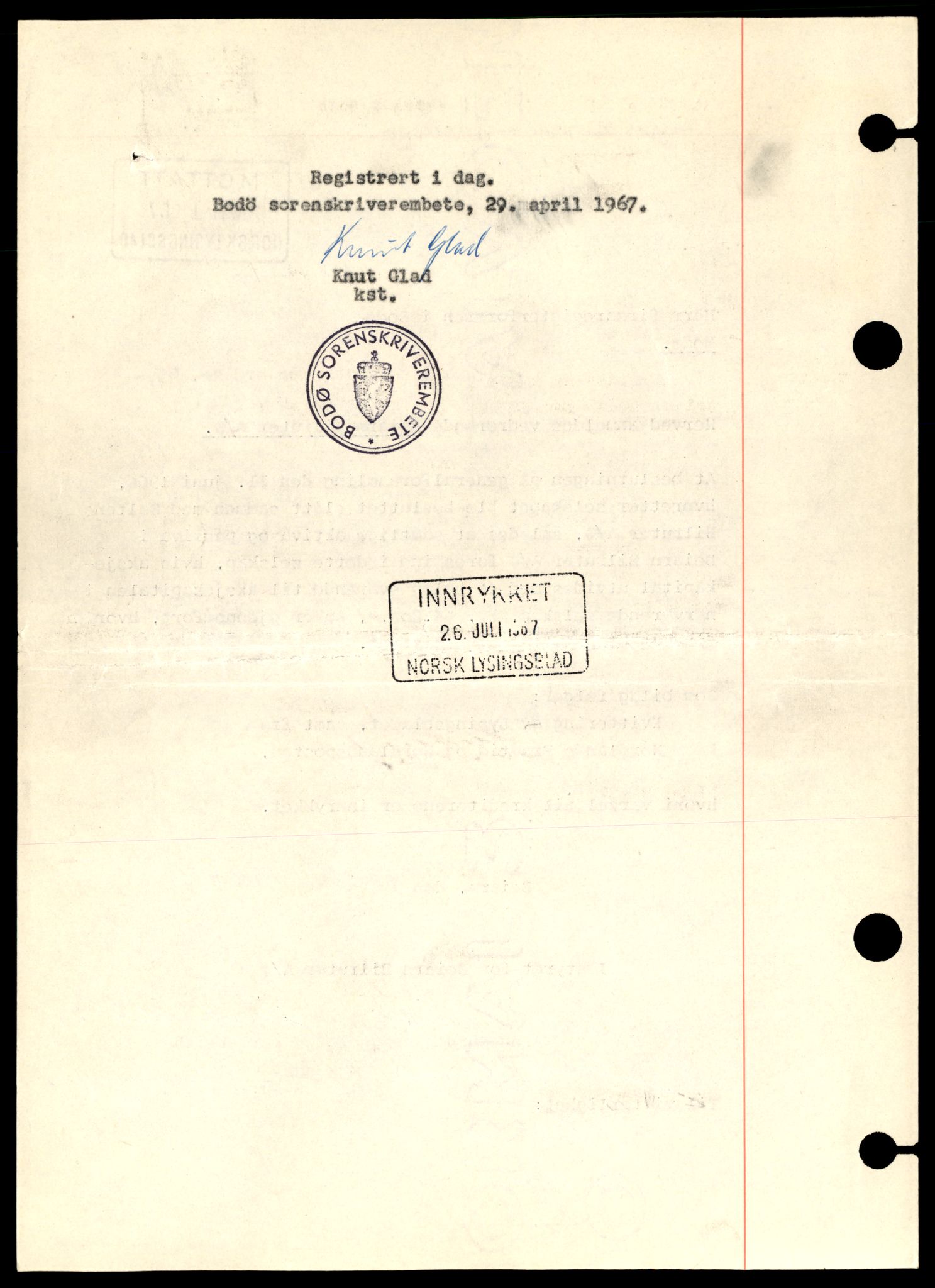 Bodø sorenskriveri, AV/SAT-A-0022/3/J/Jd/Jda/L0015: Bilag, 1967-1968, p. 4
