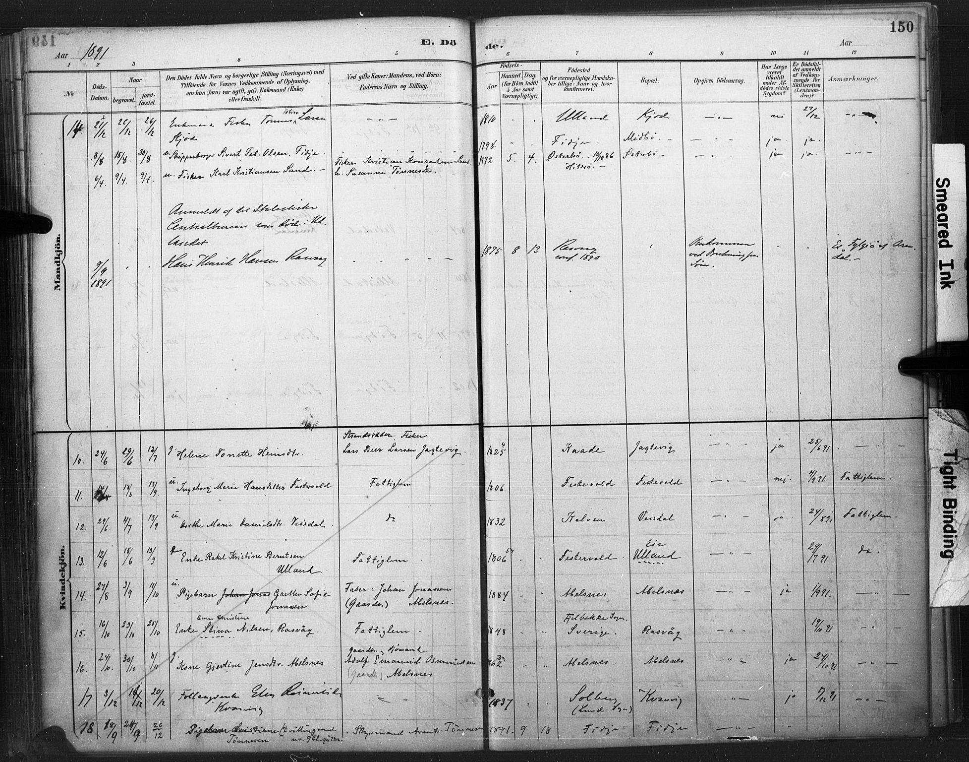 Flekkefjord sokneprestkontor, AV/SAK-1111-0012/F/Fa/Fab/L0006: Parish register (official) no. A 6, 1886-1901, p. 151