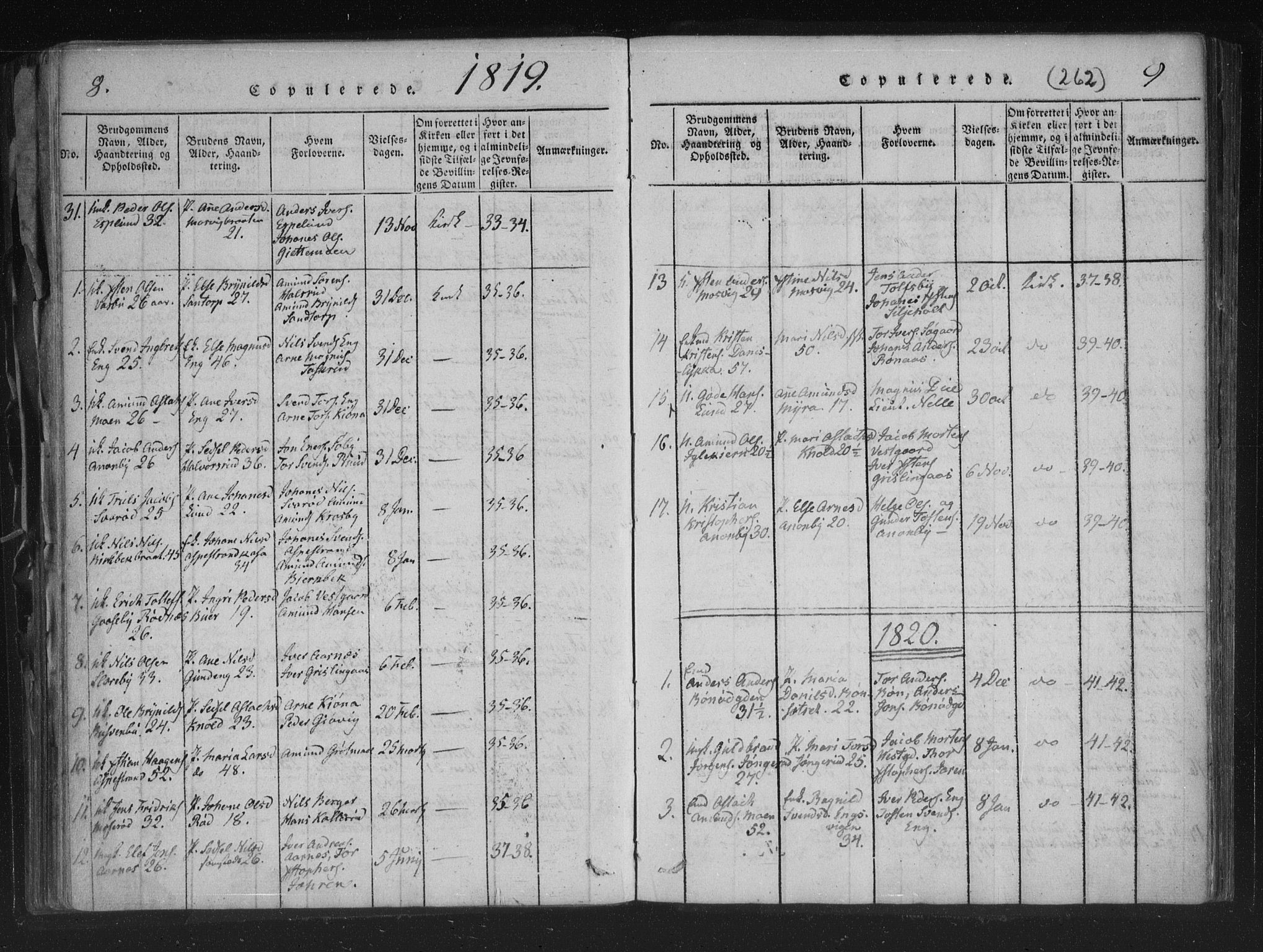 Aremark prestekontor Kirkebøker, AV/SAO-A-10899/F/Fc/L0001: Parish register (official) no. III 1, 1814-1834, p. 8-9