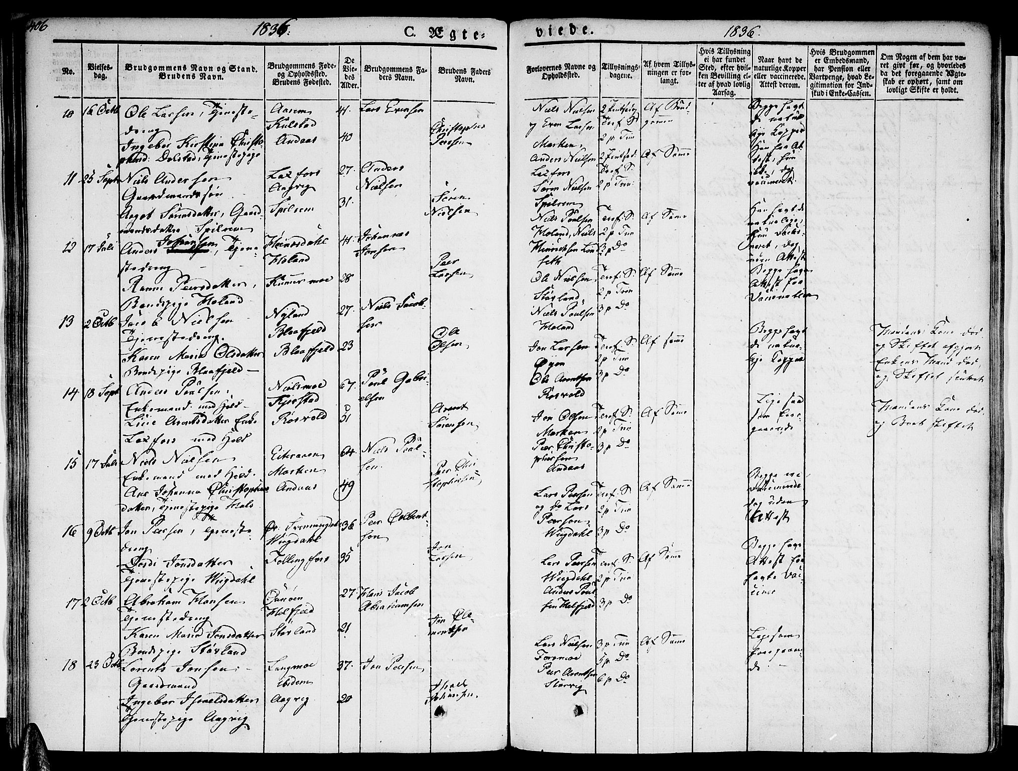 Ministerialprotokoller, klokkerbøker og fødselsregistre - Nordland, AV/SAT-A-1459/820/L0290: Parish register (official) no. 820A11, 1826-1845, p. 406