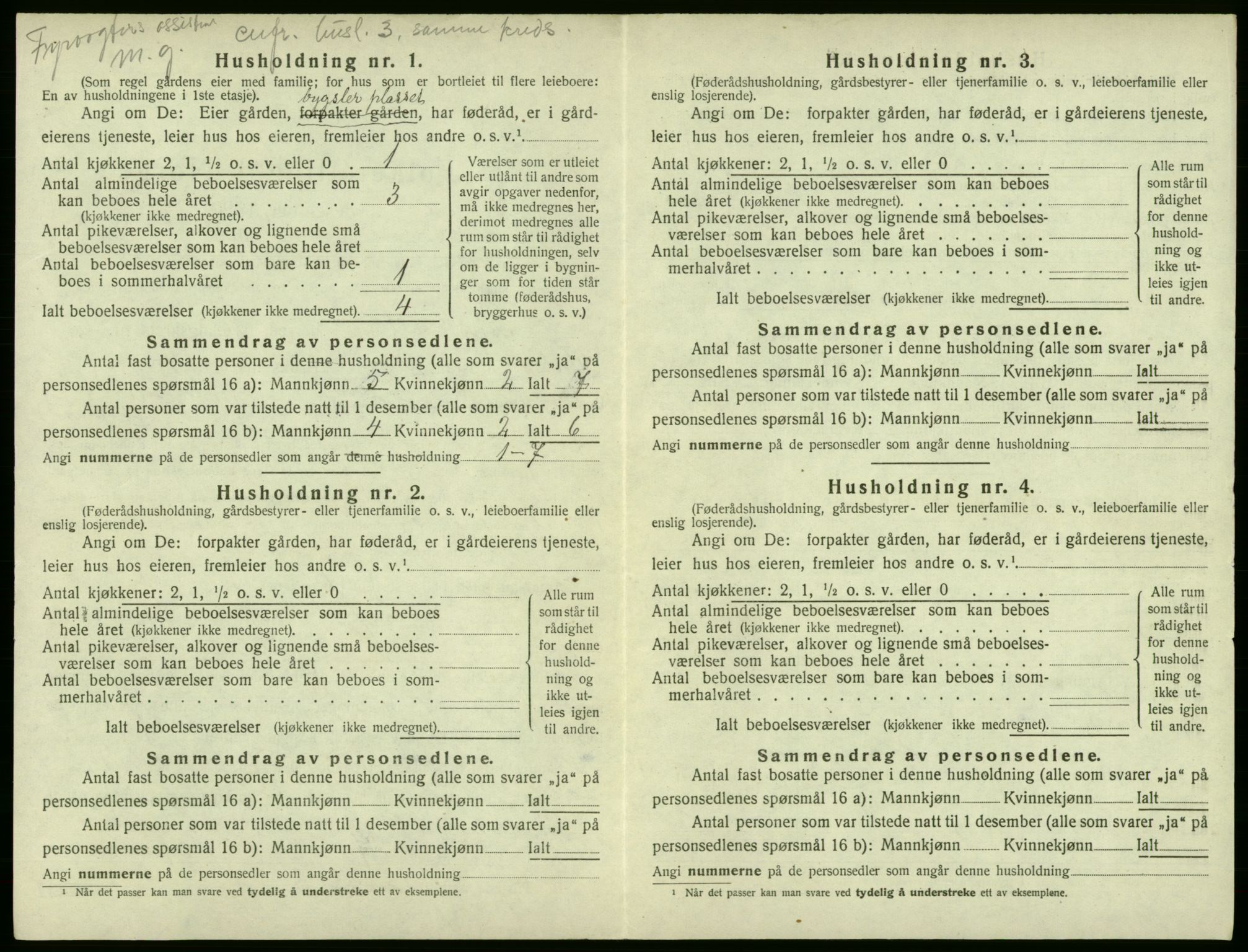 SAB, 1920 census for Austevoll, 1920, p. 447