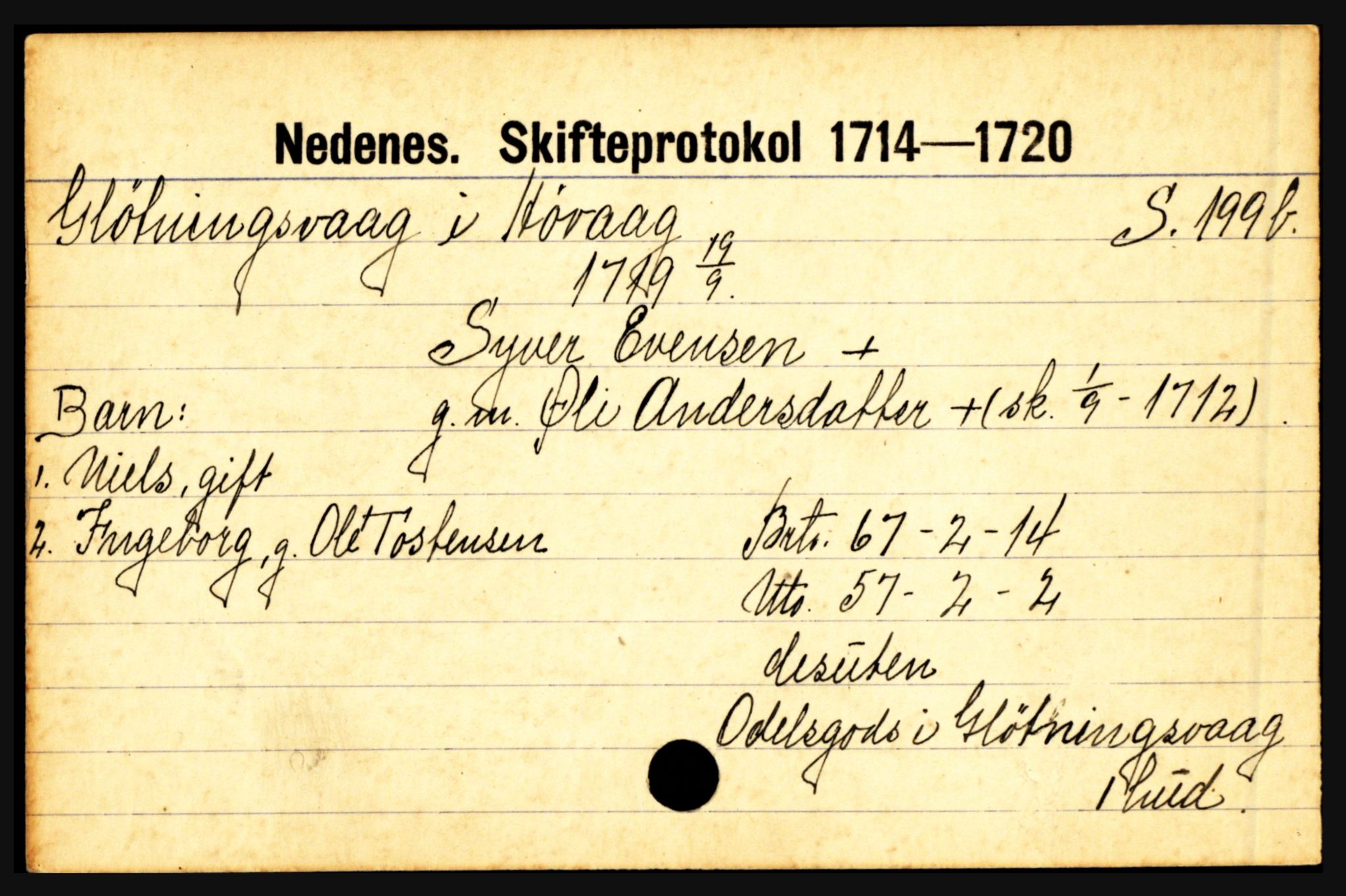 Nedenes sorenskriveri før 1824, AV/SAK-1221-0007/H, p. 9563