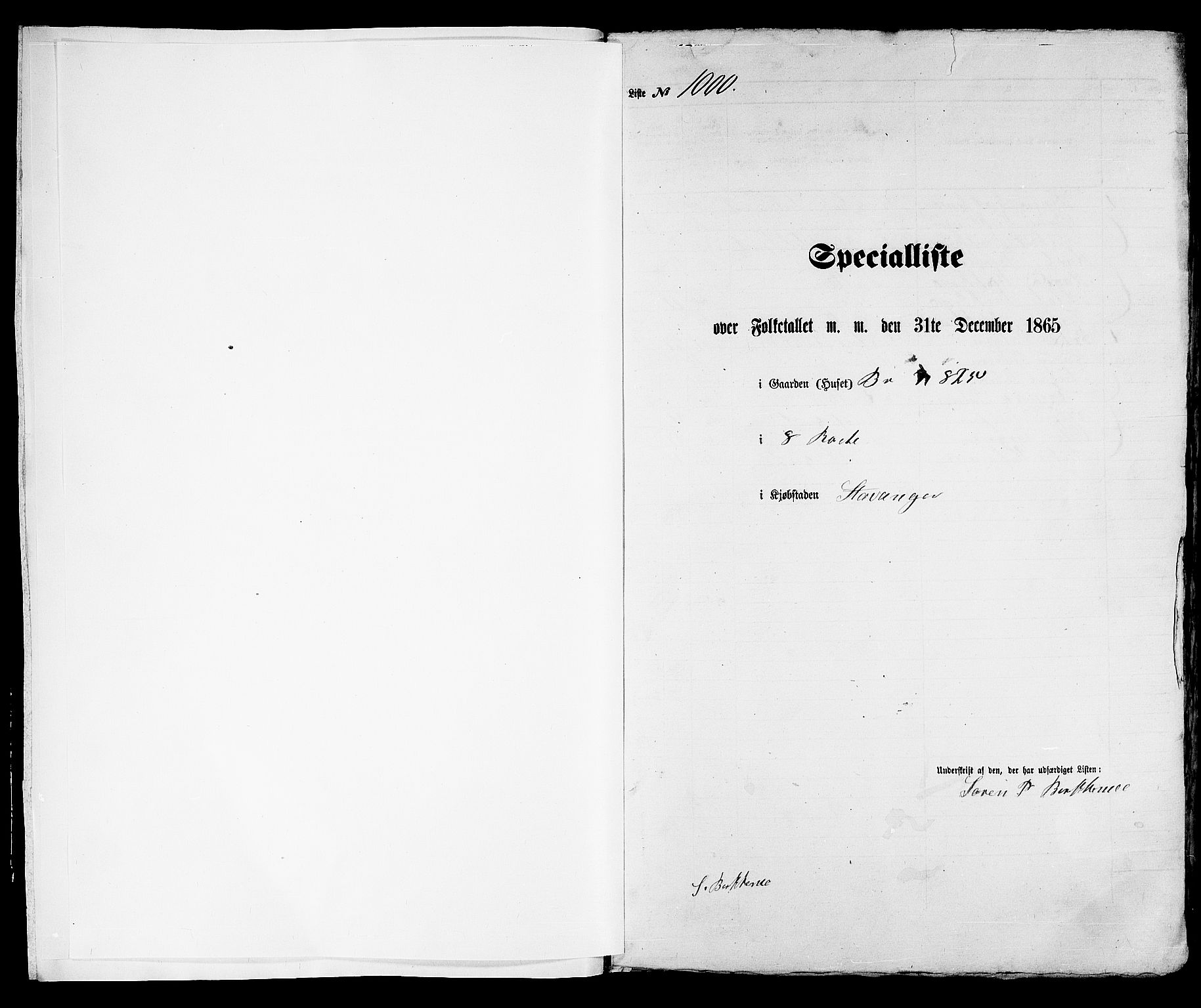 RA, 1865 census for Stavanger, 1865, p. 2022