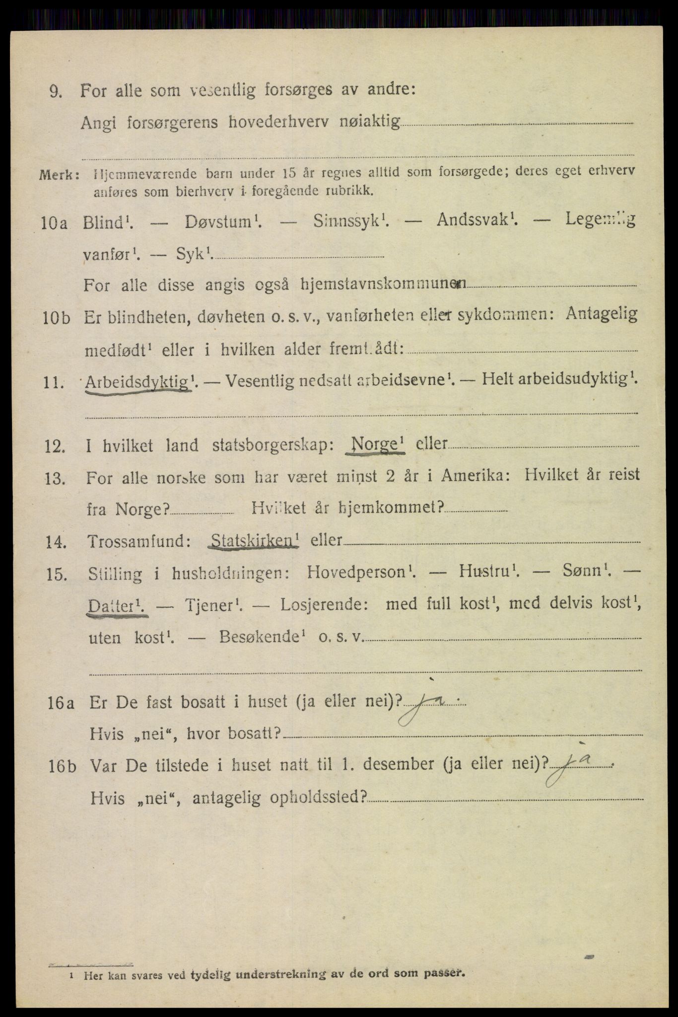 SAH, 1920 census for Ytre Rendal, 1920, p. 1072