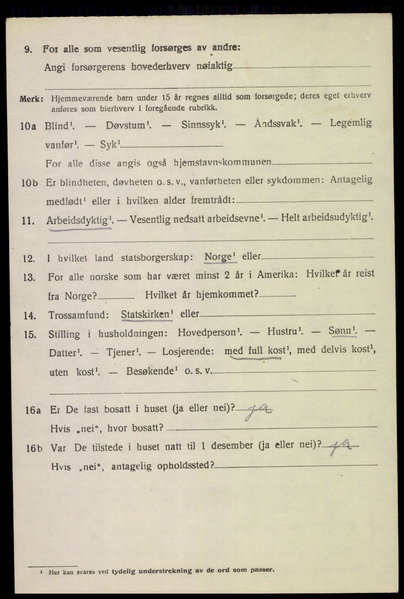 SAK, 1920 census for Kvinesdal, 1920, p. 1944