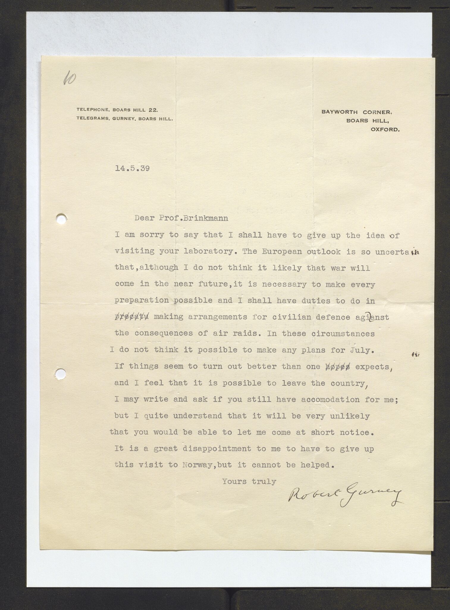 Bergens Museum, AV/SAB-A-17301/13/D/L0002: Korrespondanse , 1928-1940, p. 494