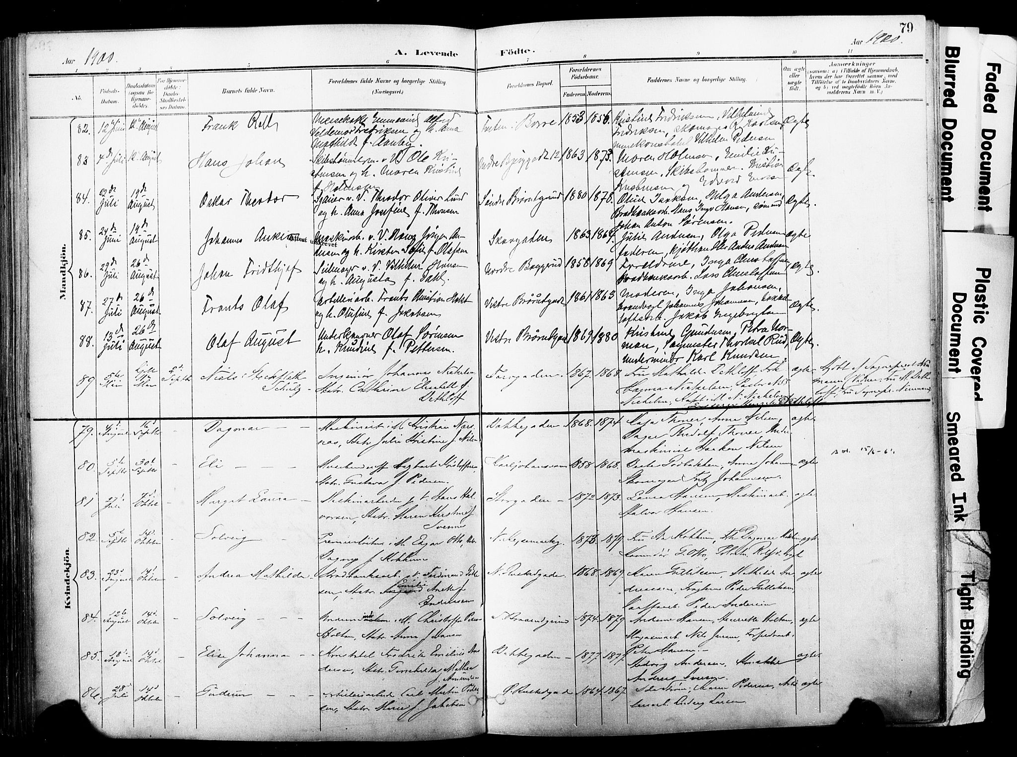 Horten kirkebøker, AV/SAKO-A-348/F/Fa/L0005: Parish register (official) no. 5, 1896-1904, p. 79