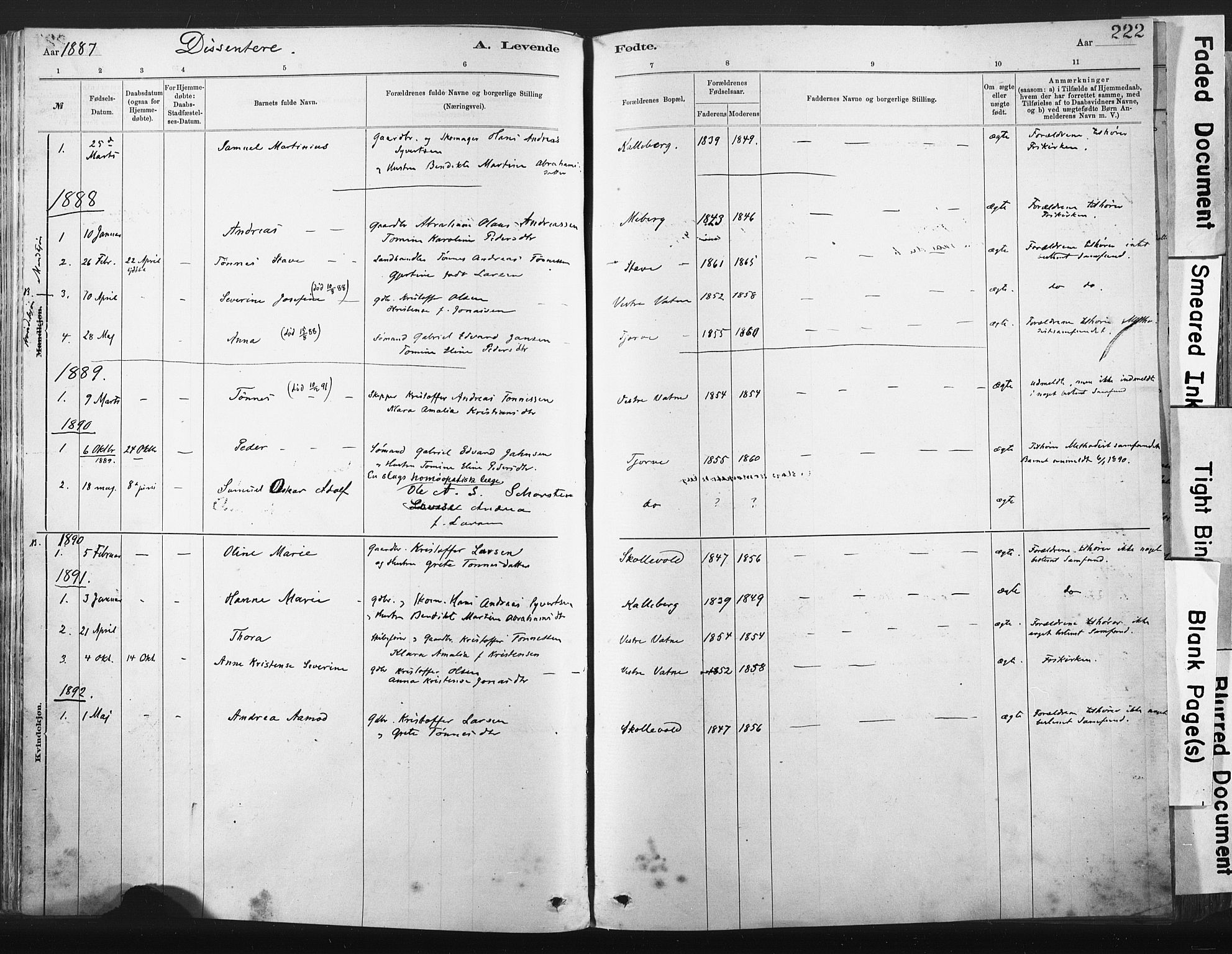 Lista sokneprestkontor, SAK/1111-0027/F/Fa/L0012: Parish register (official) no. A 12, 1879-1903, p. 211