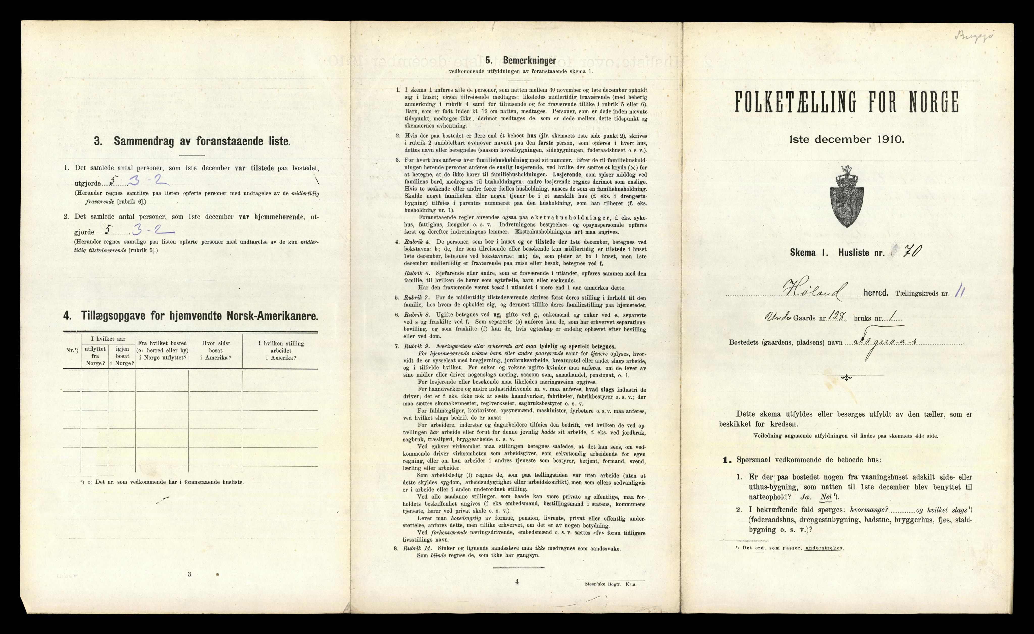 RA, 1910 census for Høland, 1910, p. 1689