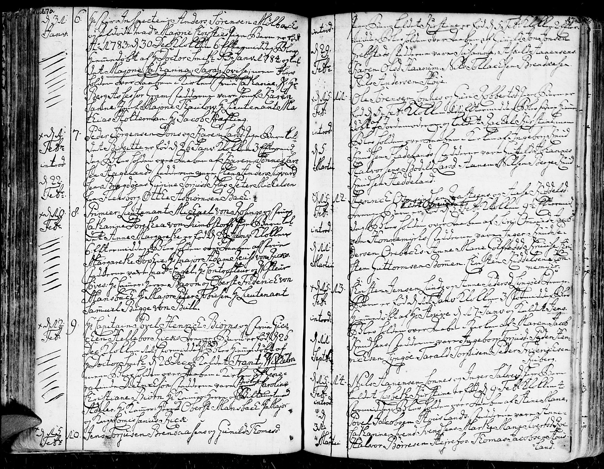 Kristiansand domprosti, AV/SAK-1112-0006/F/Fa/L0003: Parish register (official) no. A 3, 1778-1818, p. 170-171