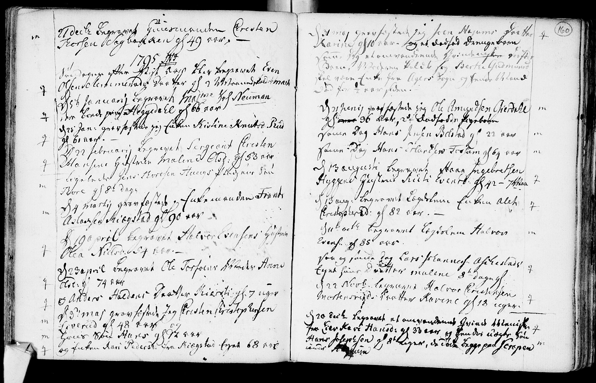 Røyken kirkebøker, SAKO/A-241/F/Fa/L0003: Parish register (official) no. 3, 1782-1813, p. 160