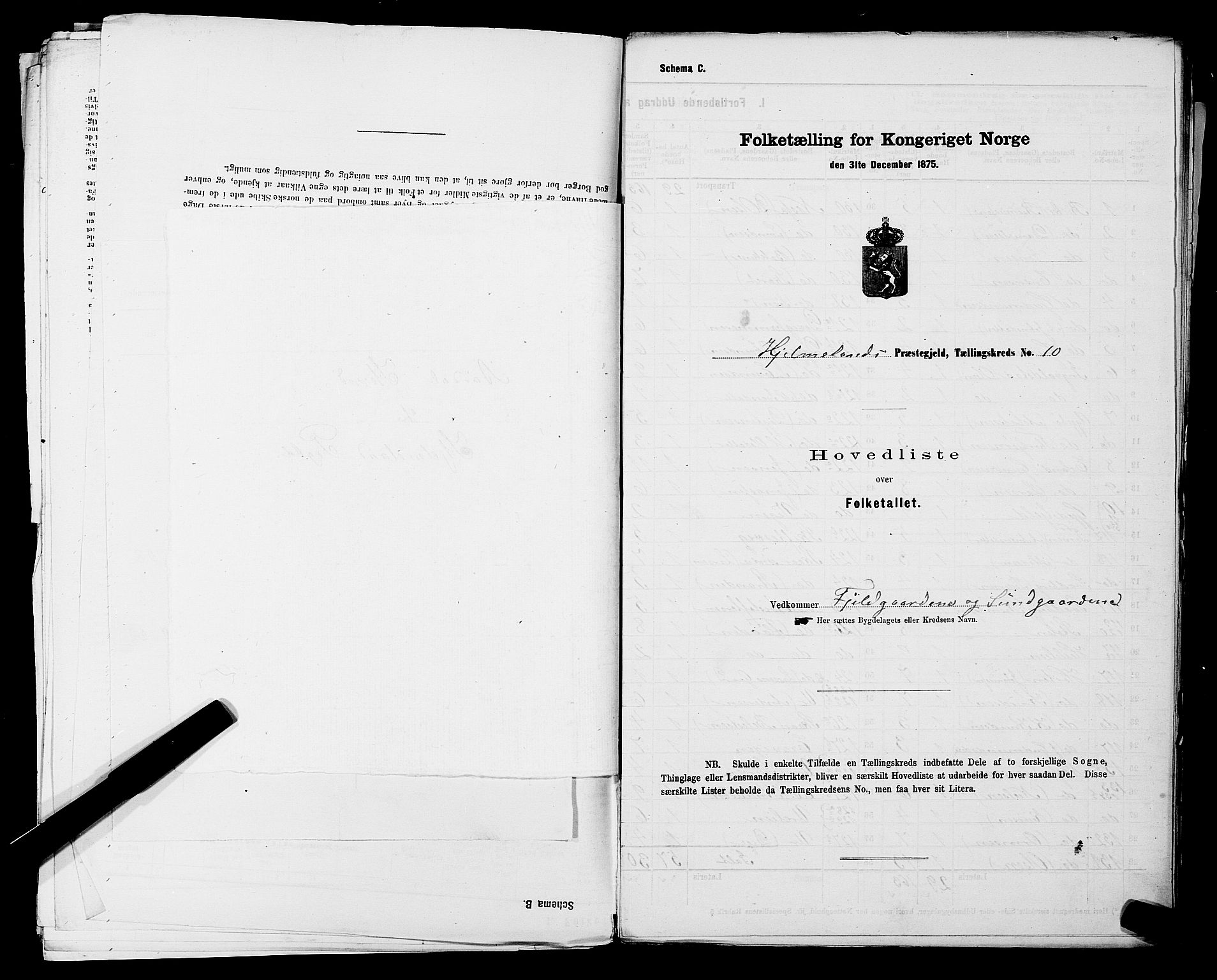 SAST, 1875 census for 1133P Hjelmeland, 1875, p. 50