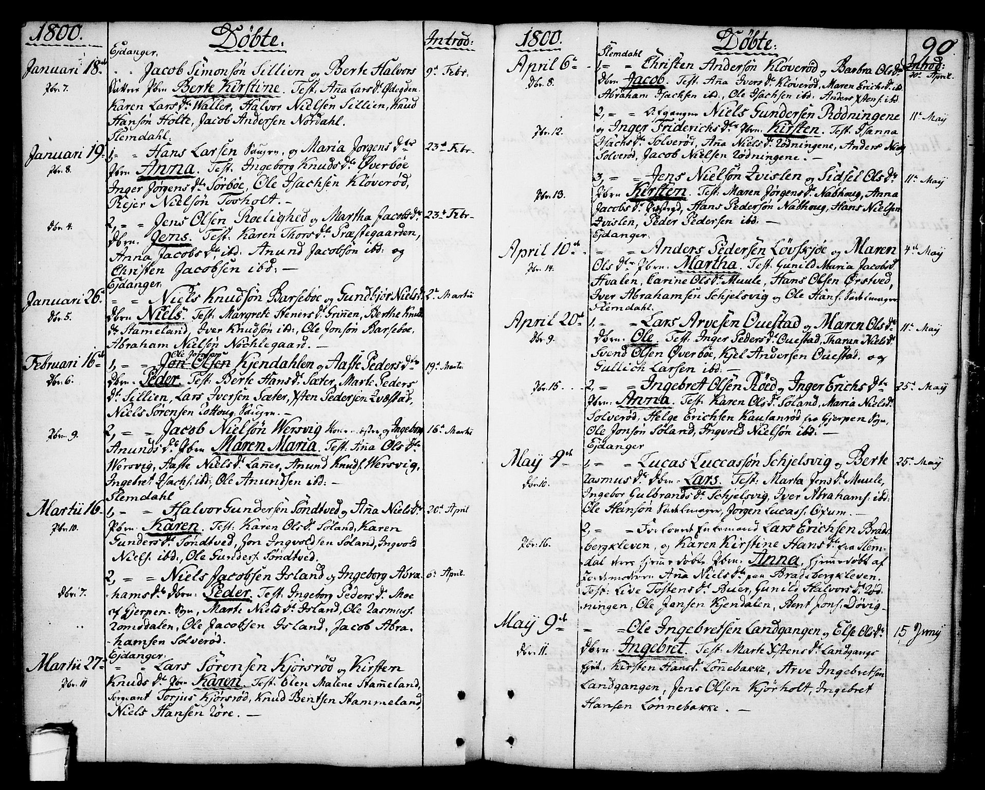 Eidanger kirkebøker, SAKO/A-261/F/Fa/L0006: Parish register (official) no. 6, 1764-1814, p. 90