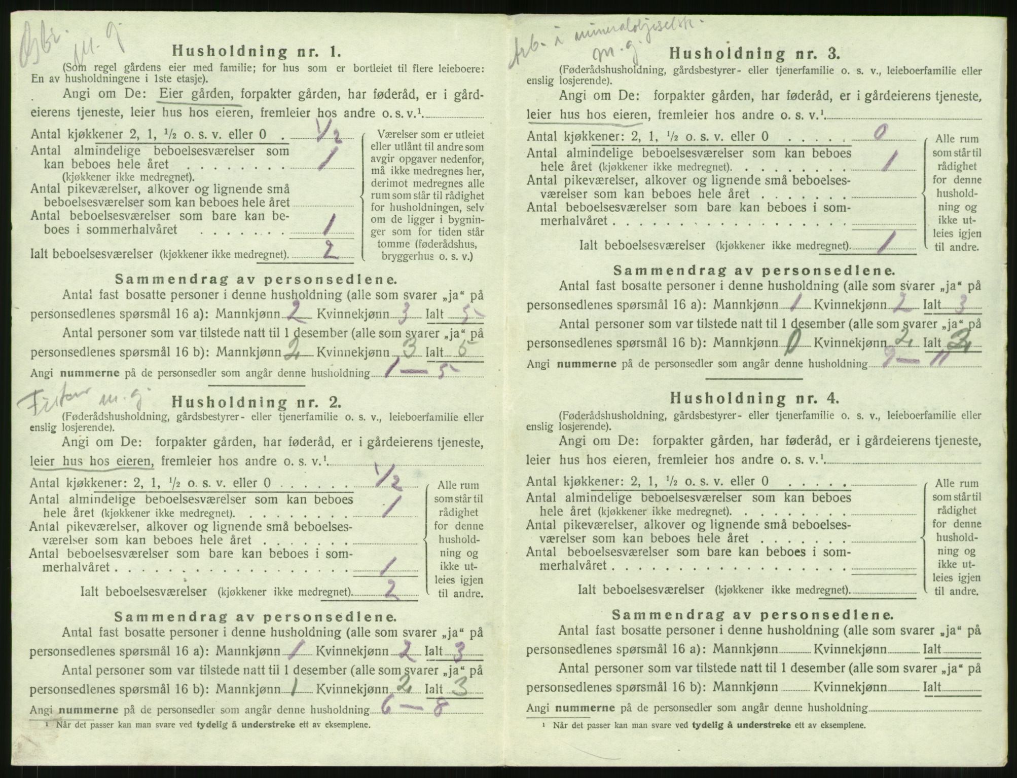 SAT, 1920 census for Borgund, 1920, p. 2255